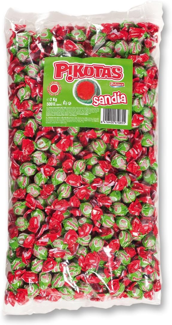 Dulciora Pikotas - Soft Caramel Dipped - Watermelon Flavor - 2 Kg