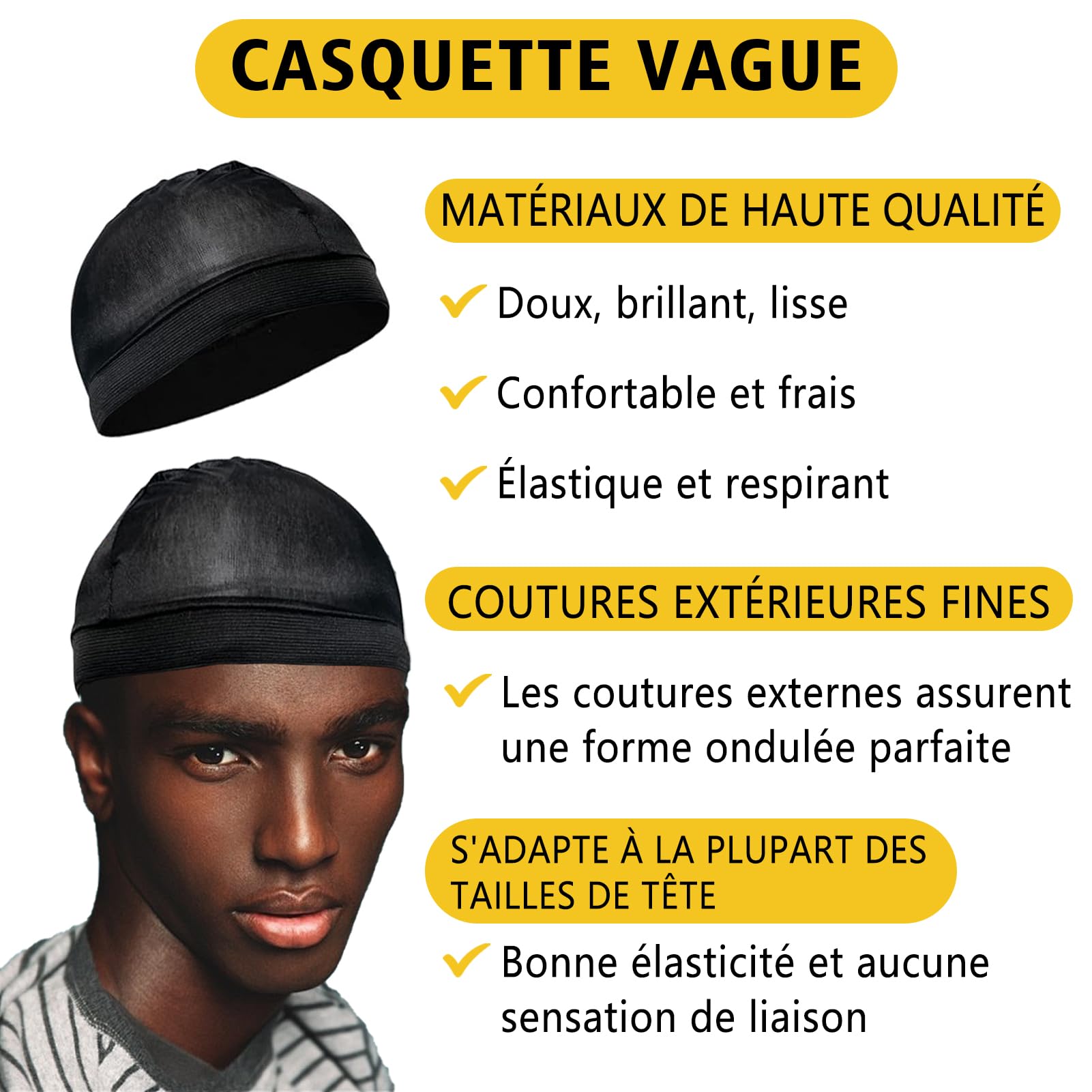 360 Wave Pomade Pommade Ondulée Pour Hommes, Tenue Forte, Lavage Facile, Crème Capillaire d'Entraînement à 360 Vagues, Graisse Ondulée Pour Hommes