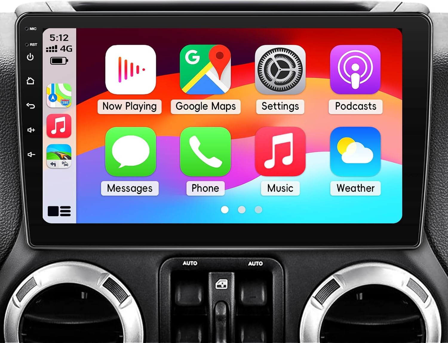 Car Radio Stereo for Jeep Wrangler JK 2007-2018,2+64G Android 13 Touch Screen Radio with Wireless CarPlay Android Auto Bluetooth GPS Navigation Backup Camera