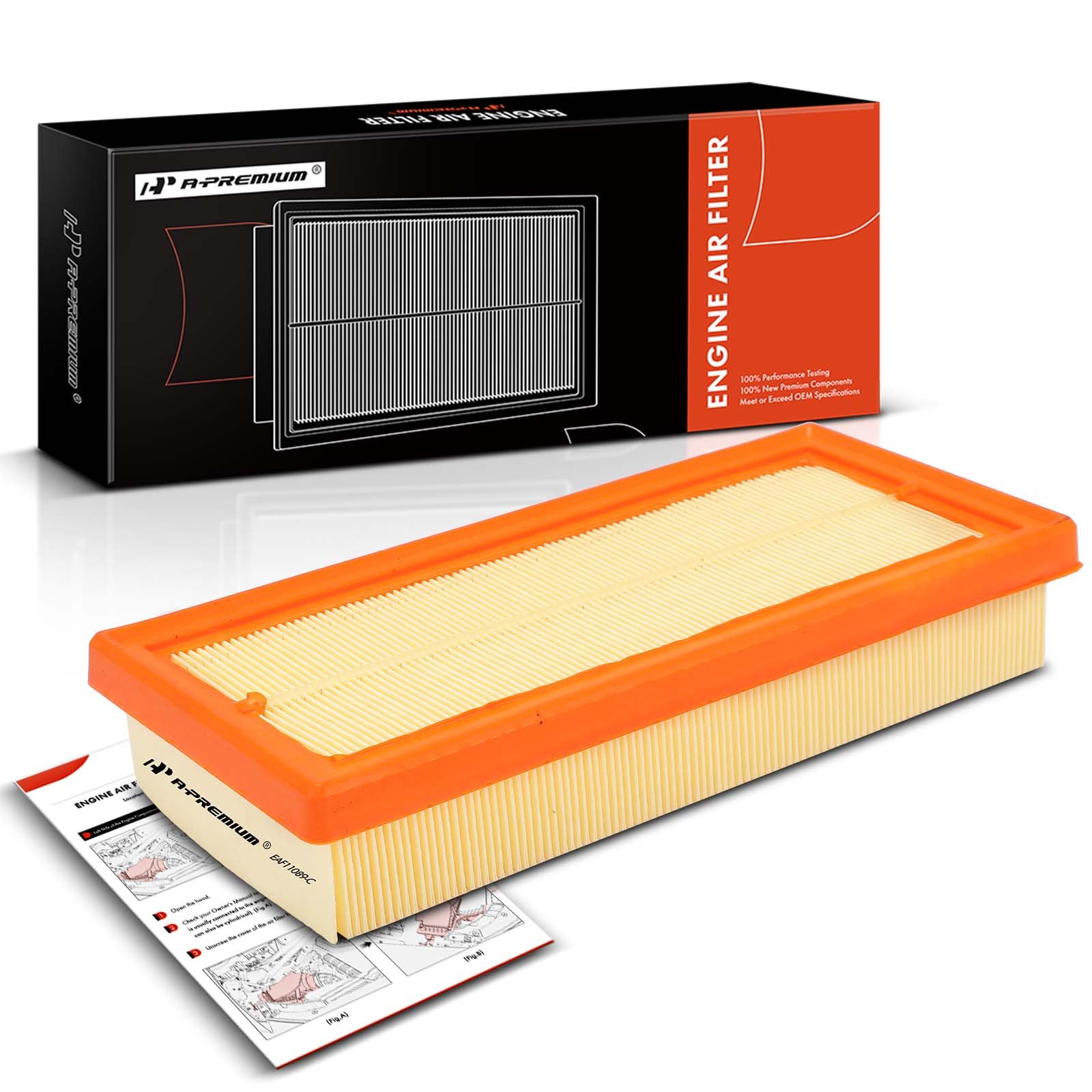 A-Premium Engine Air Filter Compatible with Mercedes-Benz GLE580 2020-2023, S560 2018-2021, S580 2021-2023, GLS580 2020-2024, GLS63 AMG 2021-2024, G550 2019-2023, Maybach S560, Maybach S580, 4.0L