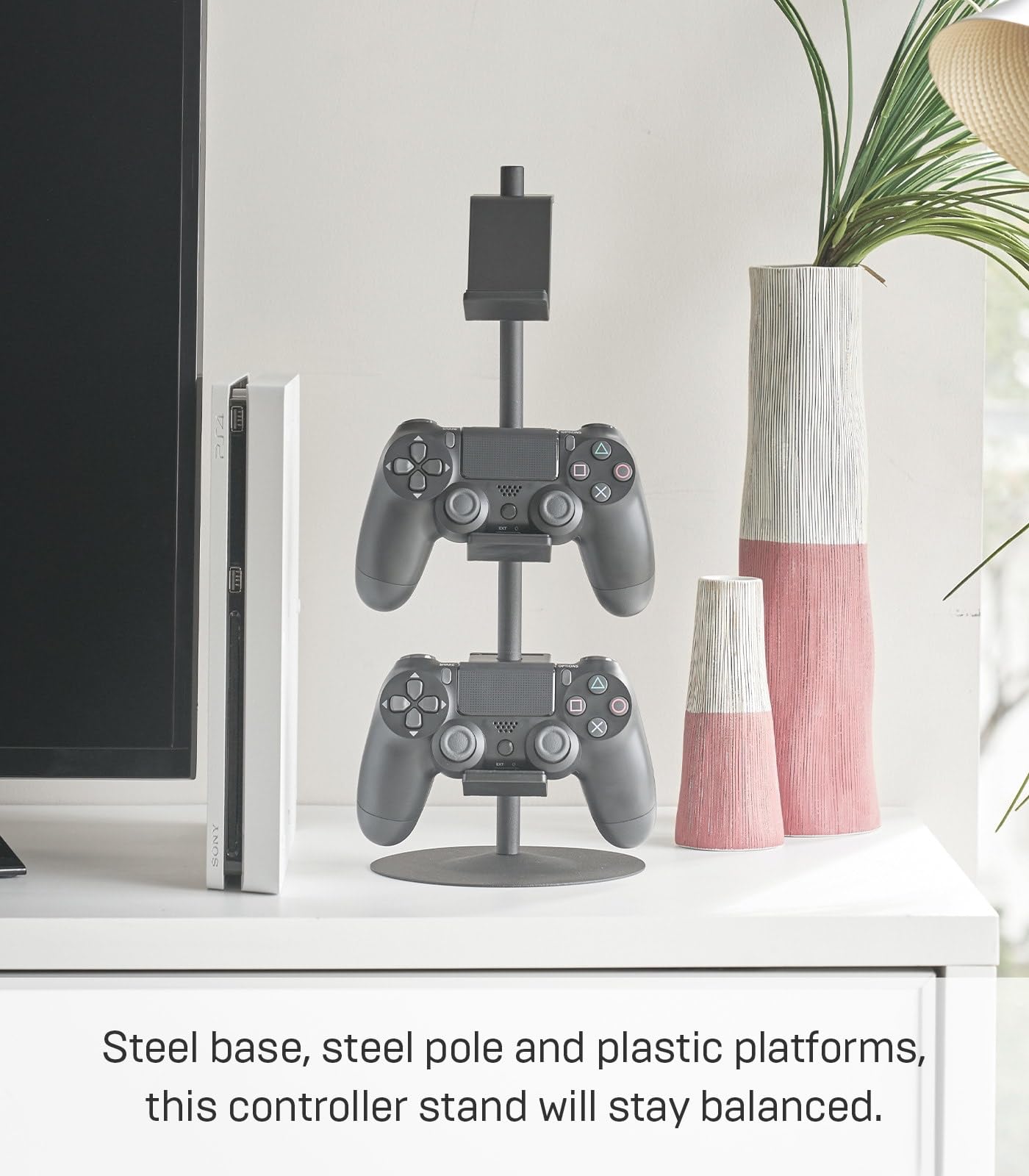 YAMAZAKI Home - Supporto universale regolabile per controller di gioco, colore: Nero