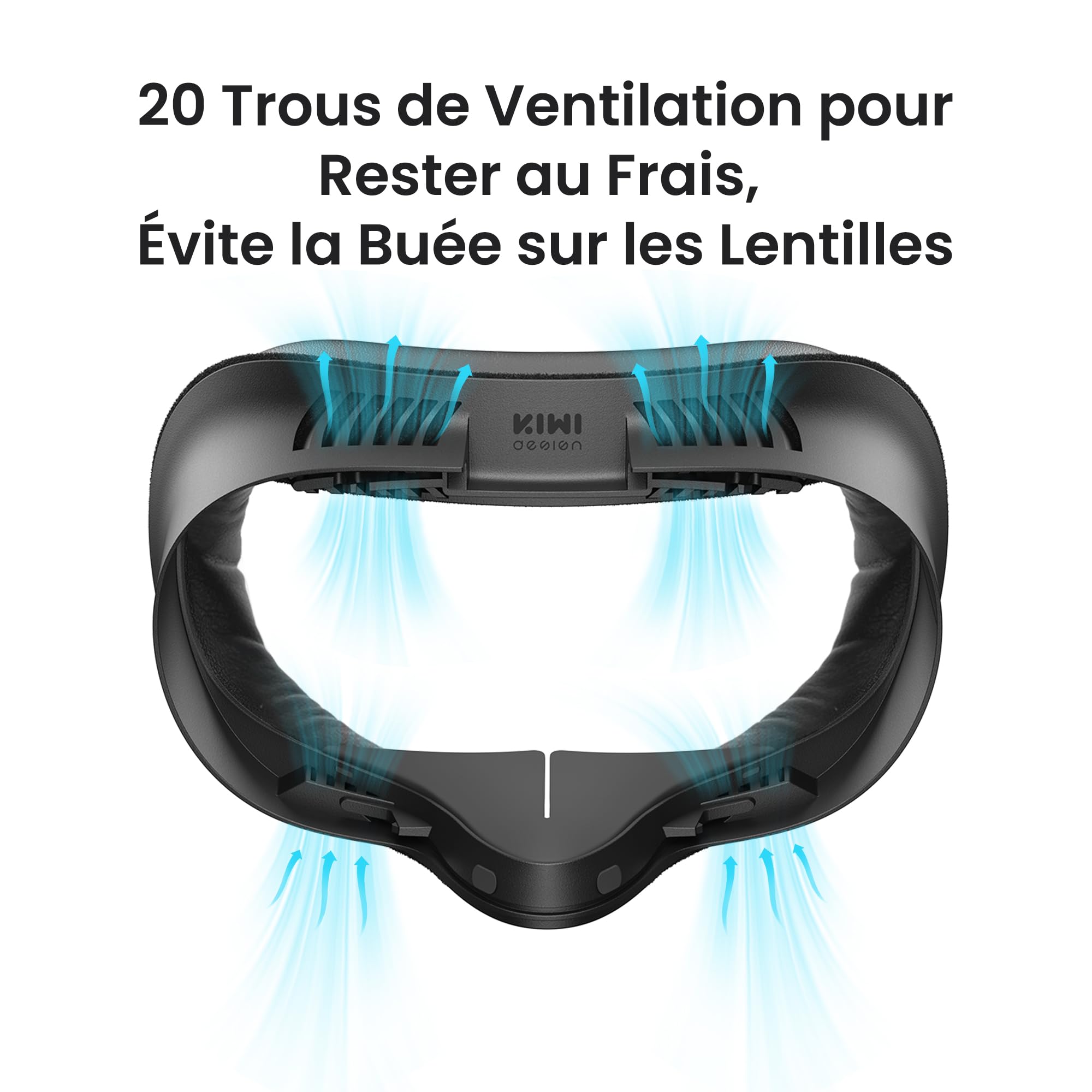 KIWI design V4 Face Cover, Coussinets d'Interface Faciale Compatible avec Meta Quest 3S, Non Compatibles avec Meta Quest 3