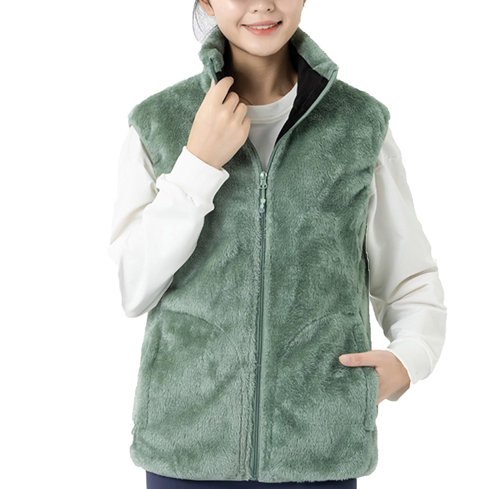 Kamizelka z polaru ogrzewana męska damska UK Kamizelka z pełnym zamkiem błyskawicznym Kurtki z kieszeniami Outdoor Soft Shell Elektryczne płaszcze grzewcze Kamizelka Unisex Ciepłe bez rękawó