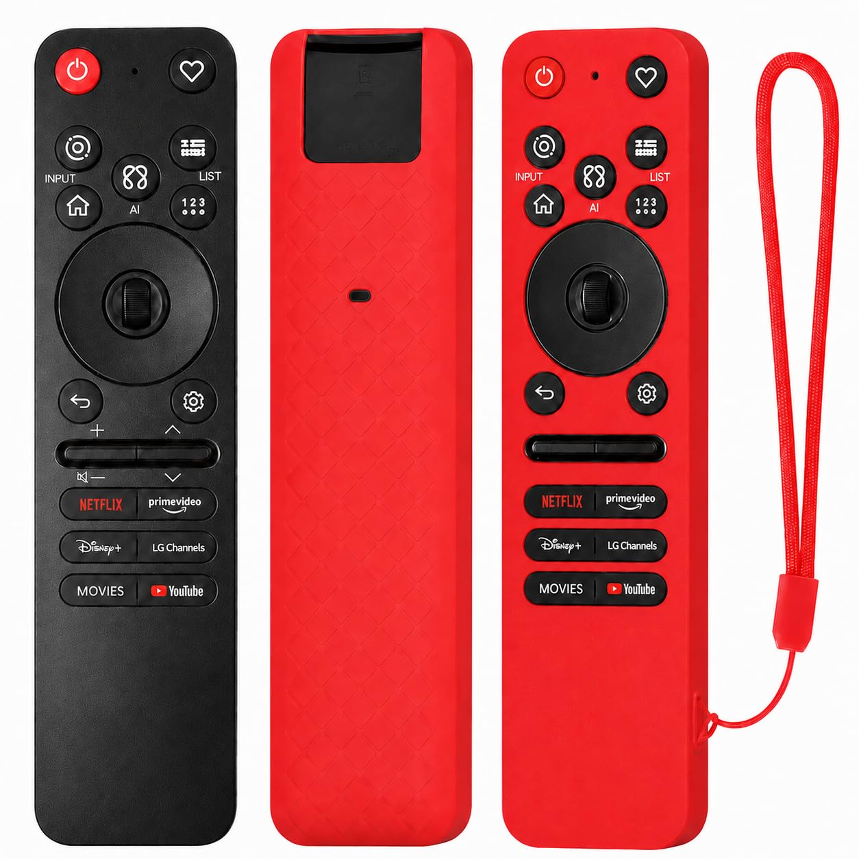 MR26GA Voice Magic Telecomando di ricambio per Smart TV LG 2026 - con custodia protettiva rossa
