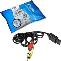 Vista 2 de HQRP Cable de audio y video AV compatible con Nintendo 64 sistema N64 TV consola de videojuegos multisalida RCA 35846 Gamecube