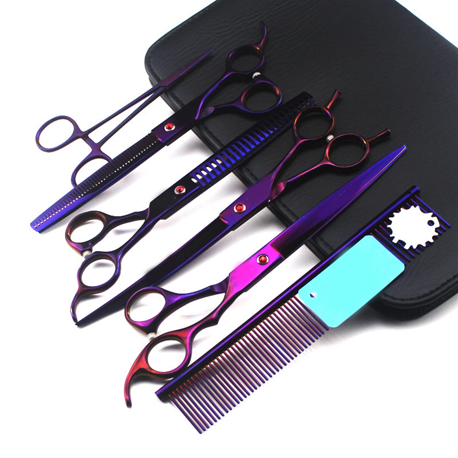 Pet Dogs Gromminghaircutting Forbici Su Giù Cesoie curve Animali con bordo affilato Taglio dei capelli del gatto Kit di strumenti per il taglio del barbiere