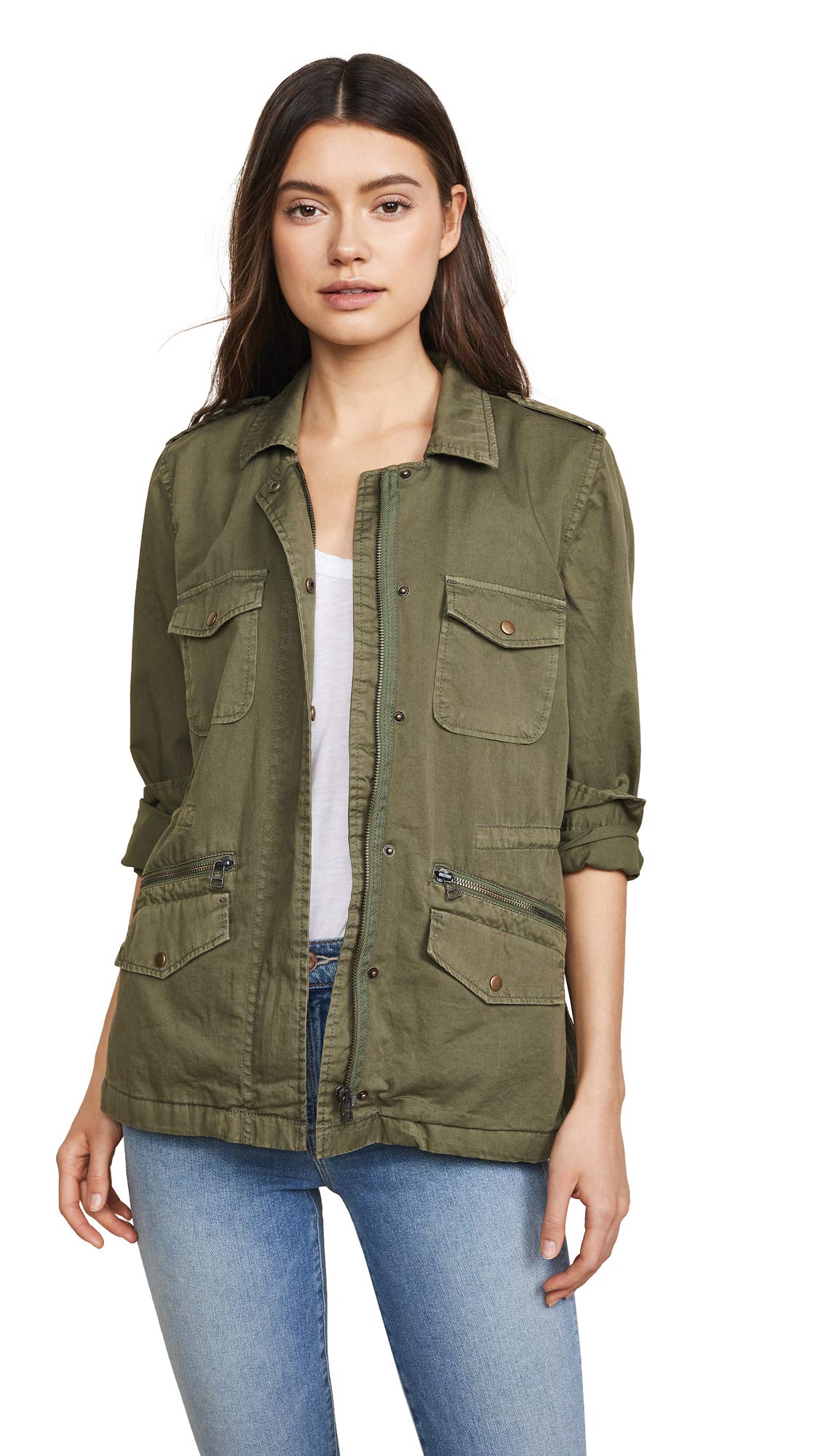 Velvet by Graham & Spencer Women's Ruby Army Jacket, Forest, Medium