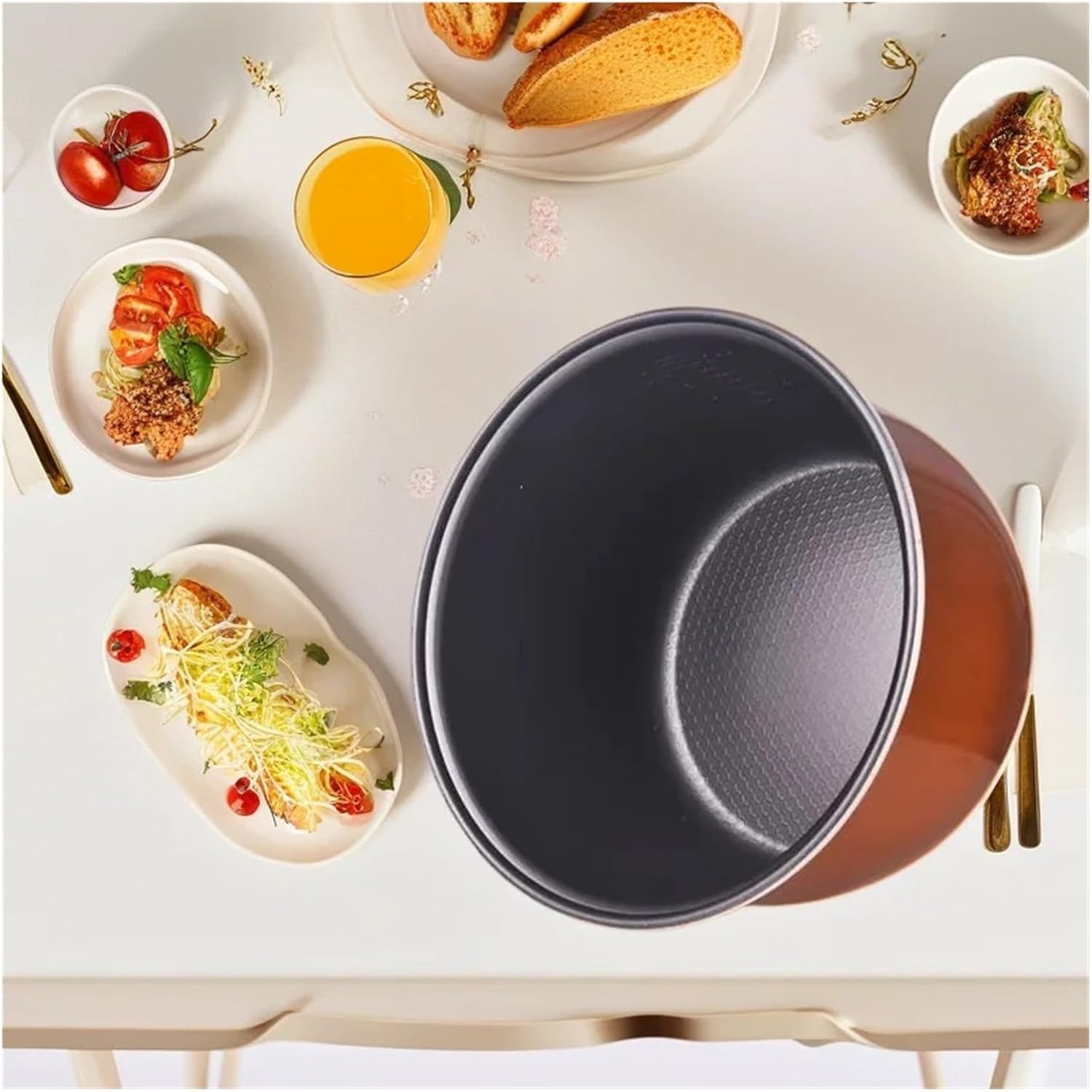 5L Non-Stick Inner Pot - Compatible With REDMOND RMC-M40S RB-A300 RB-C302 RB-C305 RIP-A1 RMC-M10 RMC-M11 RMC-M12 RMC-M13 RMC-M4505 – Food Grade Non-Stick Coating Cooking Bowl Accessory