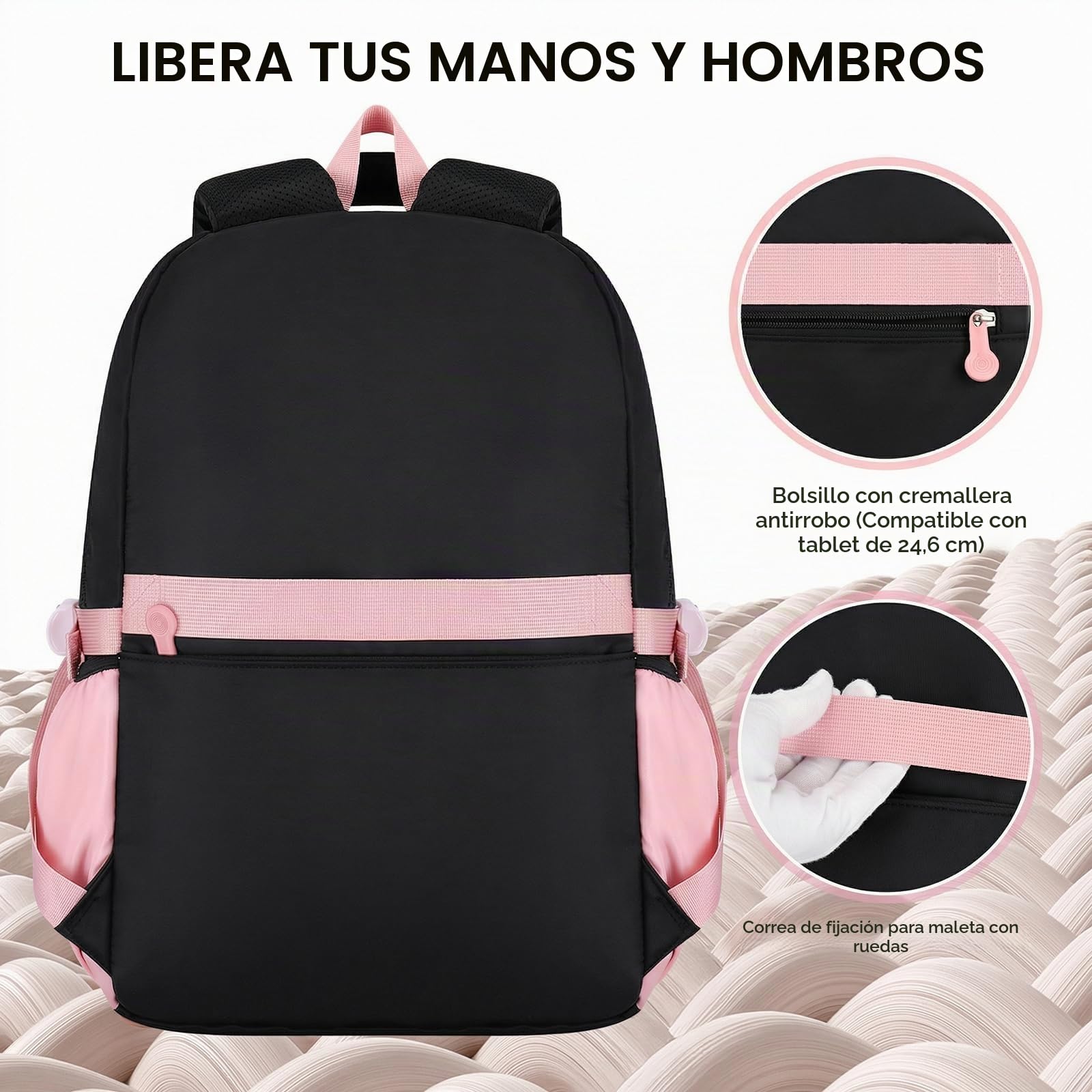 Amythe Set 4 Piezas Mochila Niña 3°-7° Escuela Viaje
