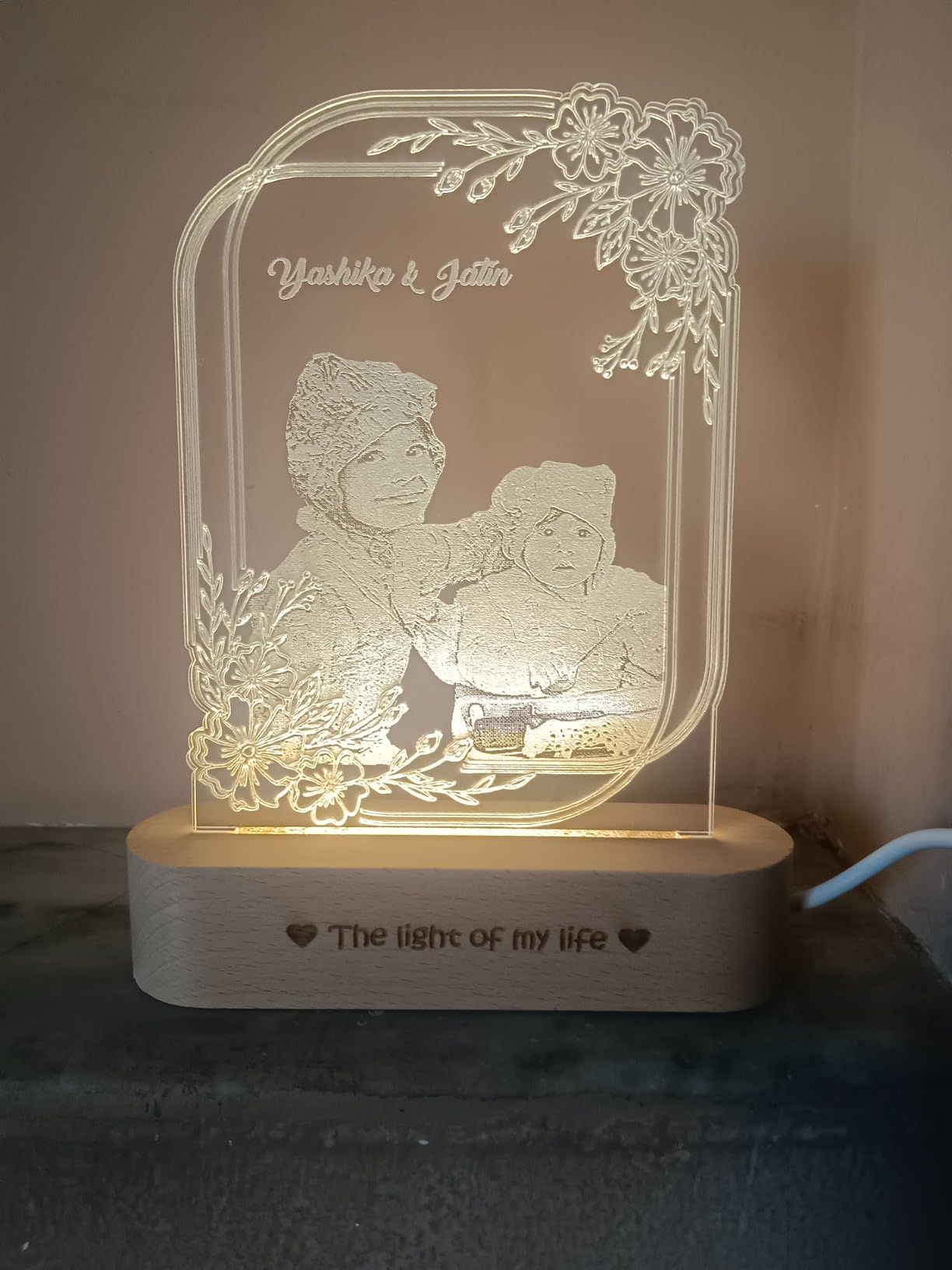 ZOCI VOCI for Couple Special Personalized - LED Photo Frame ...