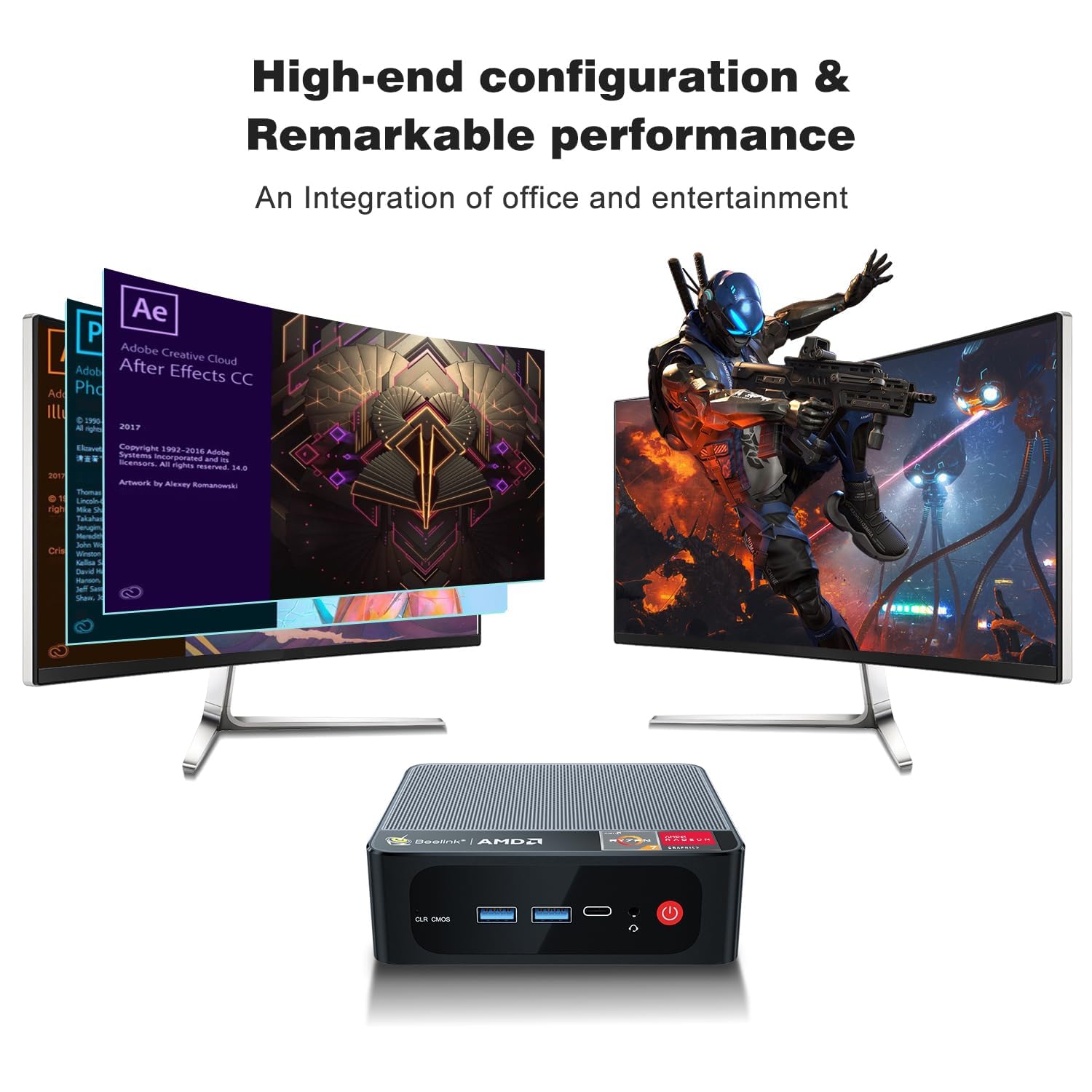 Amazon.co.jp: Beelink Mini PC、AMD Ryzen 7 5800H (最大4.4GHz