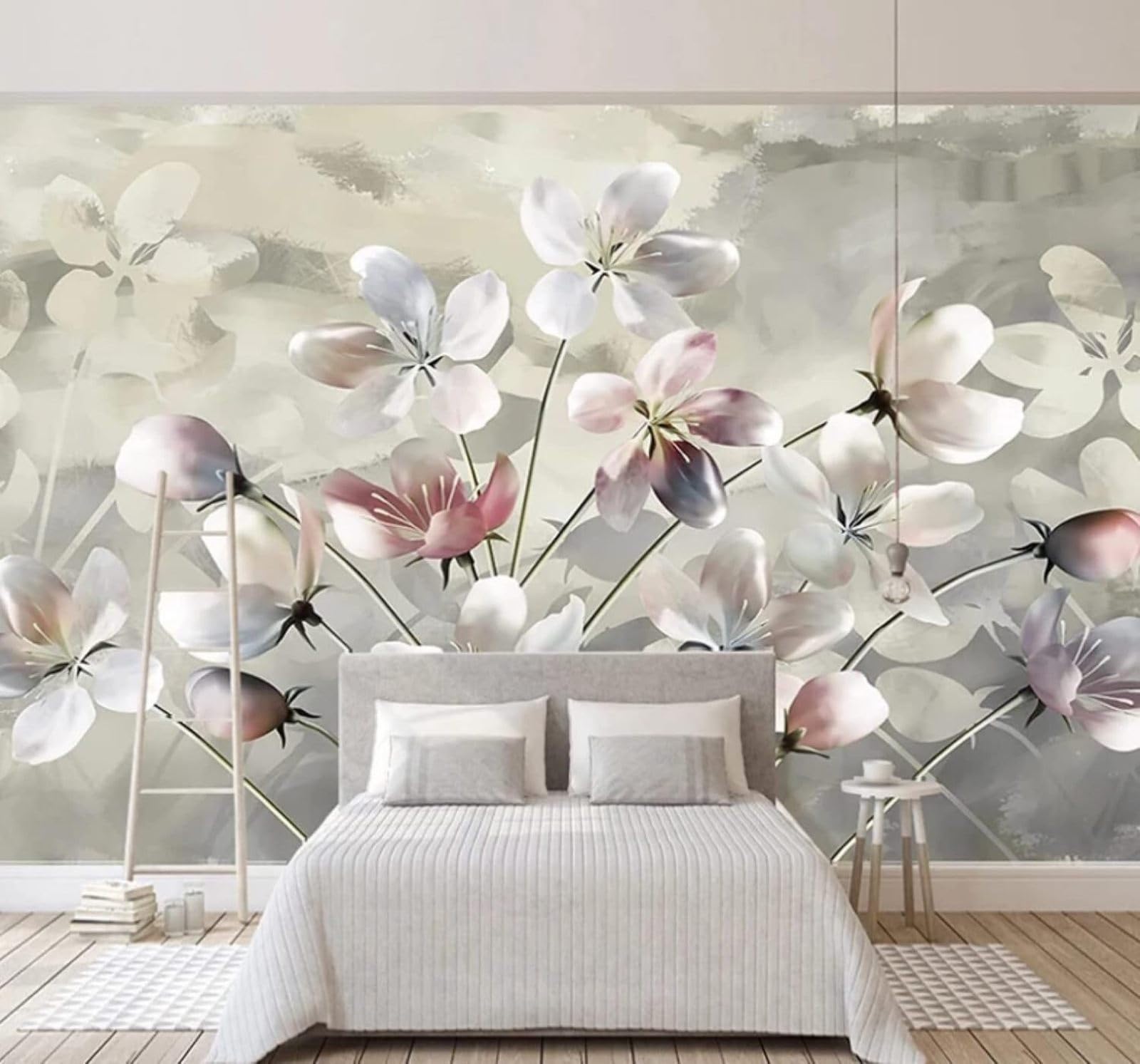 XLMING Hand Drawn Watercolour Three Dimensional Beautiful Flowers 3D Wallpaper Luxury Home Dining Decor Paste Sofa Living Room The Wall for Bedroom Mural-430cm×300cm