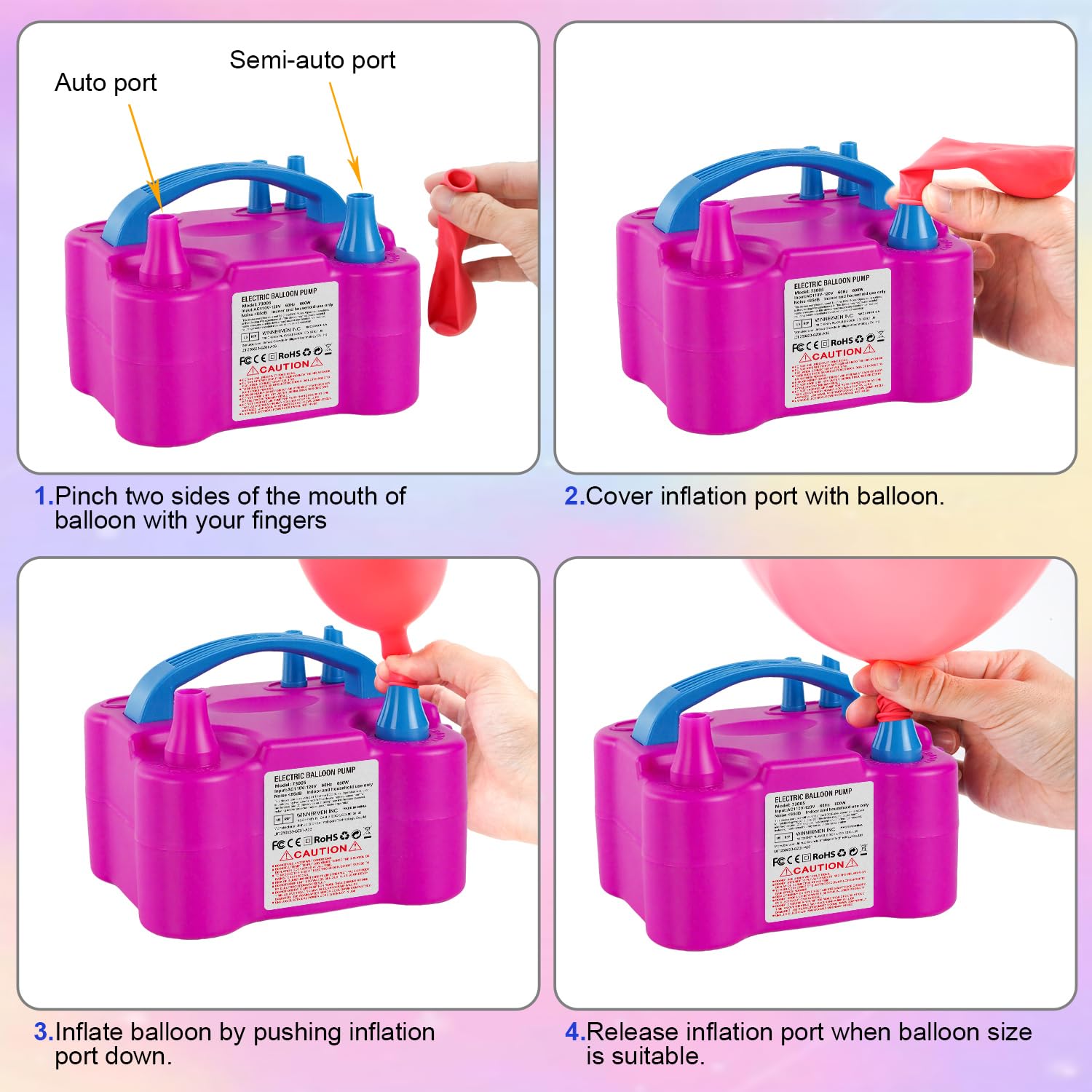 Electric Balloon Pump - Fast Inflation! -4
