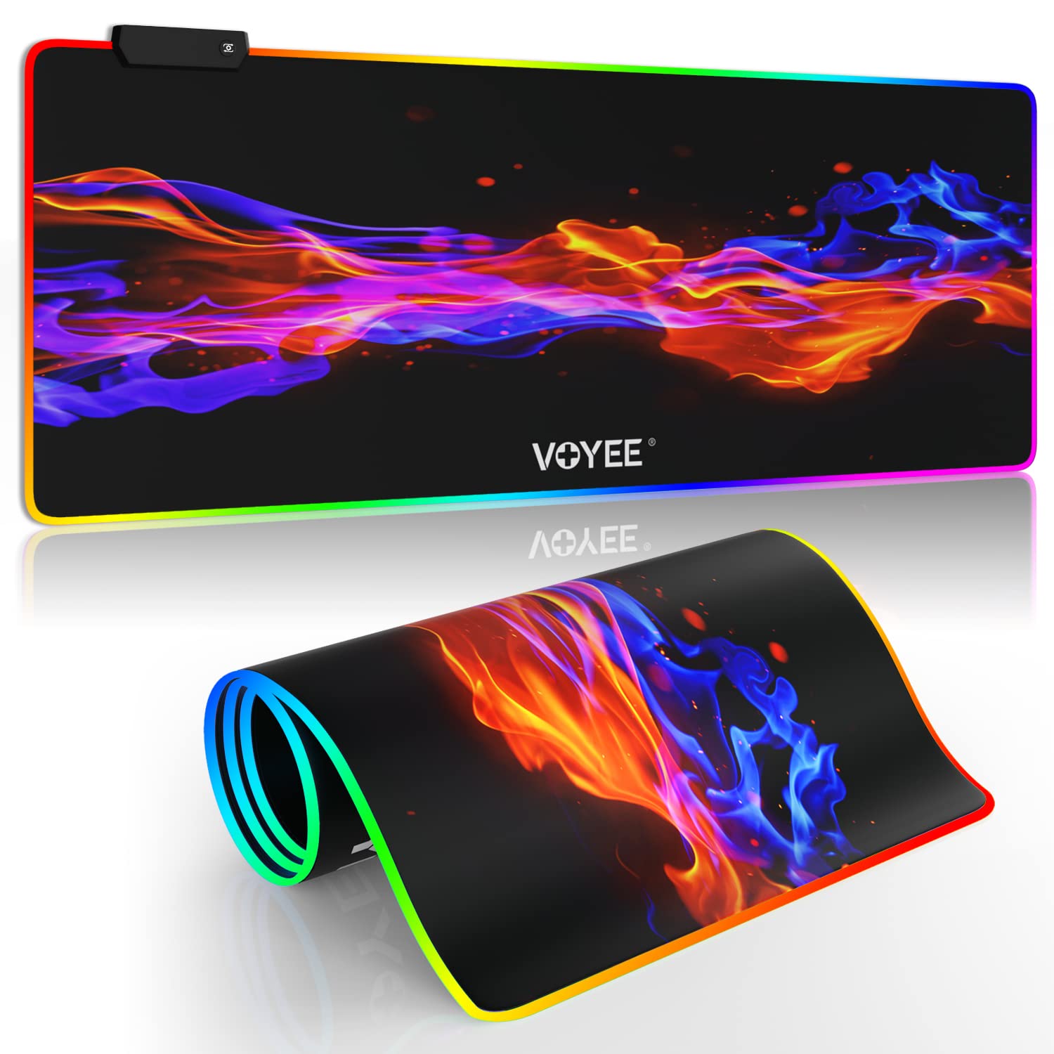 VOYEE RGB Gaming Mouse Pad, RGB Mouse Pad Large with 12 Light Modes, Non-Slip Extended Mouse pad, LED Mousepad PC Gaming Pad, Rubber Soft Computer Keyboard Mat for Gaming,Office (31"x 11.8") (B0B12CR7MN) Amazon Price History, Amazon Price Tracker