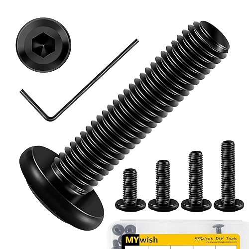 Miniatura 65 de MYWISH M8 x 30mm 20 piezas de tornillos de cabeza hexagonal con casquillo de hexágono, pernos de muebles de acero inoxidable 304 con rosca completa