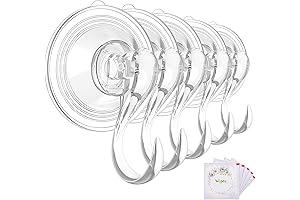 VIS’V Large Clear Glass Shower Hooks for Towels
