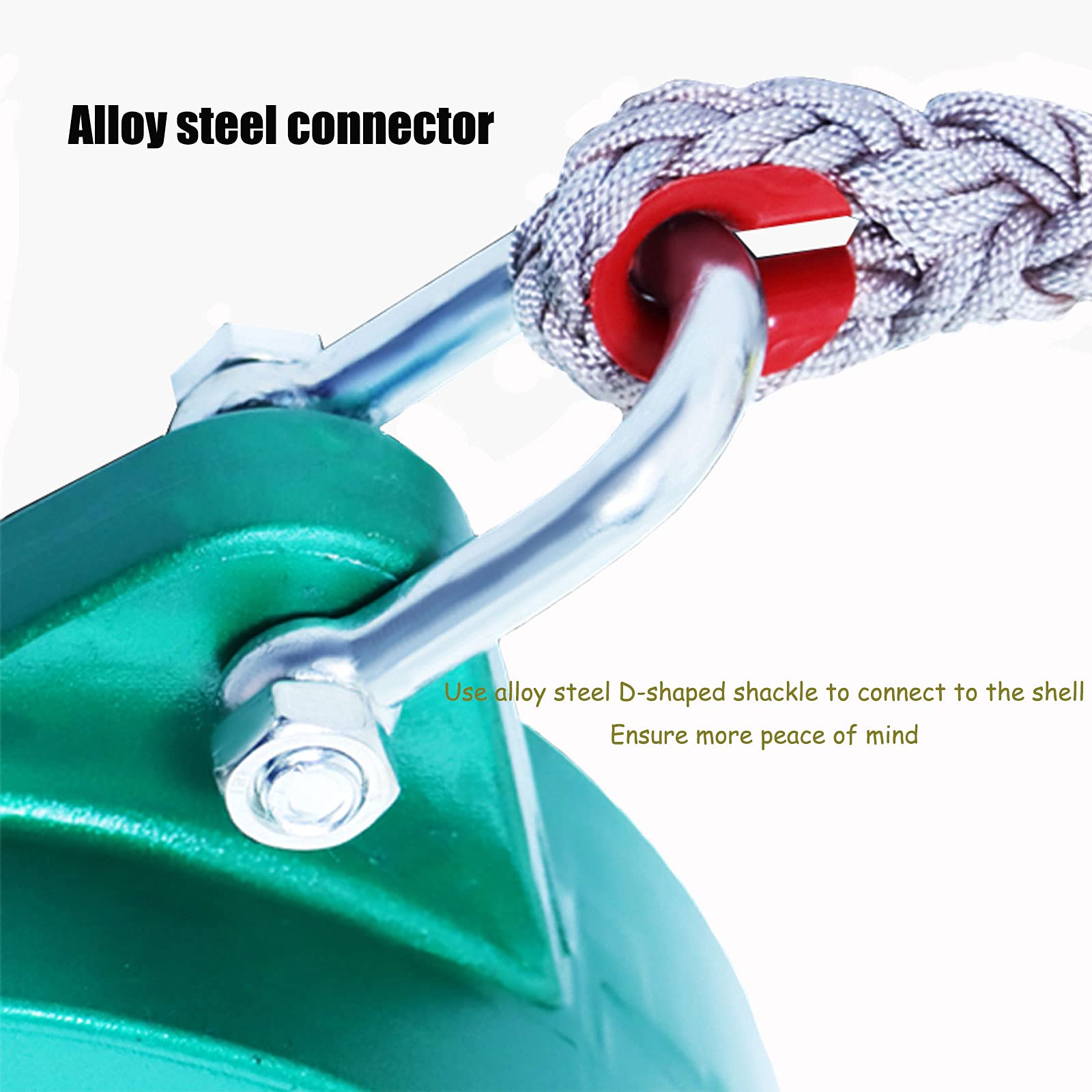 Protección contra caídas retráctil, Dispositivo de Seguridad de Altura con función de Bloqueo automático, Equipo de protección contra caídas con Cable de Acero y Gancho, 3m/5m/7m/10m/15m/20m