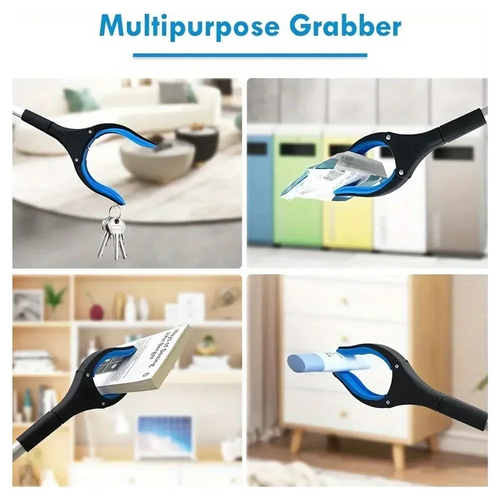 Greifwerkzeug aus Aluminiumlegierung | Mehrfarbige Greifhilfe: for Senioren und ältere Menschen(Blue)