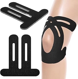 Kinesiology Tape for Knee, 15 Strips Precut Knee Tape for Stability and Patellar Support, Waterproof Elastic Breathable Athletic Sports Tape (Black)