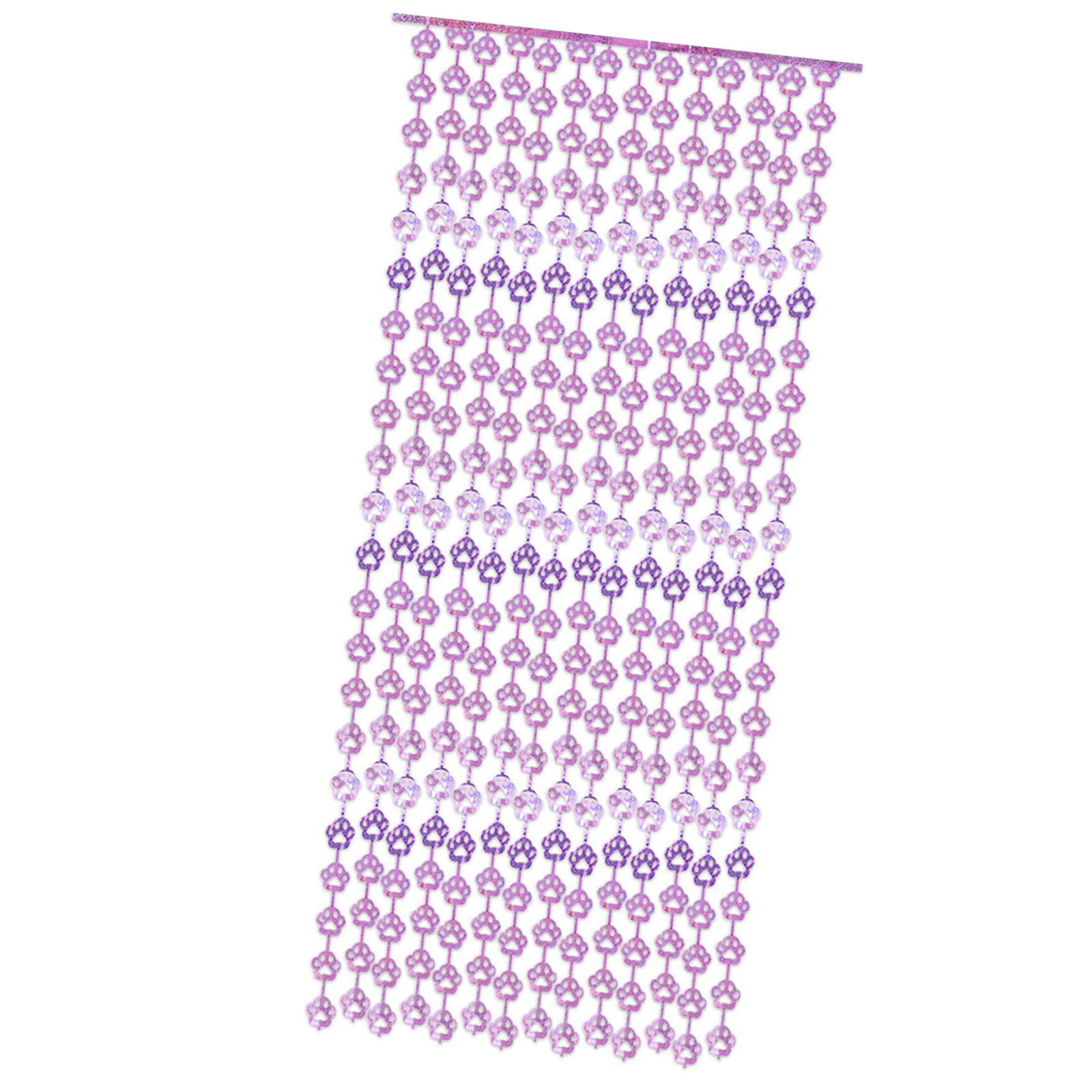 Elnwnnkc Pet Paws Foil Fringes Backdrops Party Decoration 3.28x6.56ft Metallic Tinsel Photo Backdrops Curtains for Pet Birthday Fringes Curtain