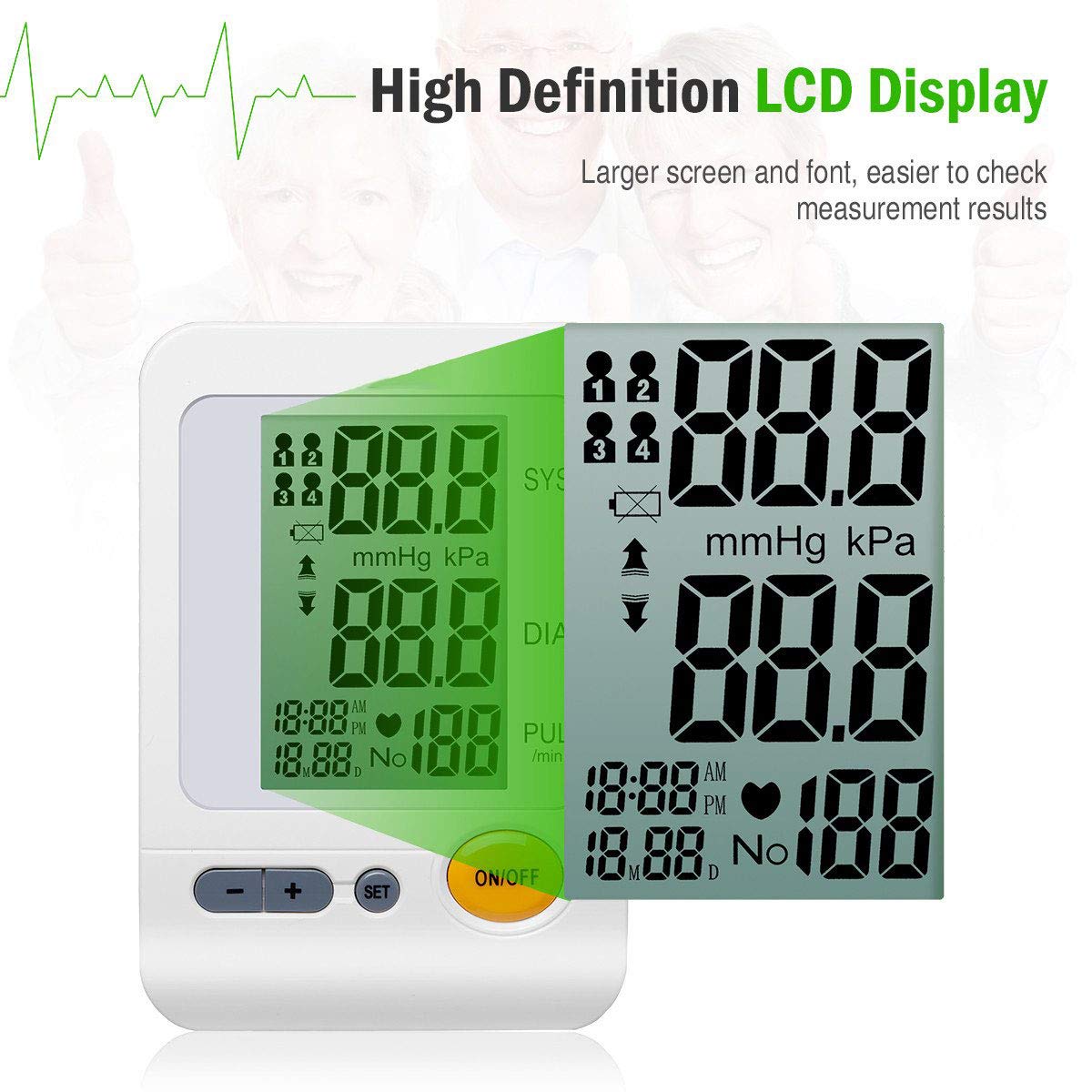 Monitor de presión Arterial del Brazo Superior - Monitor de presión Arterial Digital automático con Bolsa de Almacenamiento - Detector de latidos Irregulares e hipertensión
