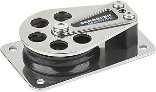Schaefer 5 Series Cheek Block with Stainless Steel Cheek/Base and Delrin Sheave, black
