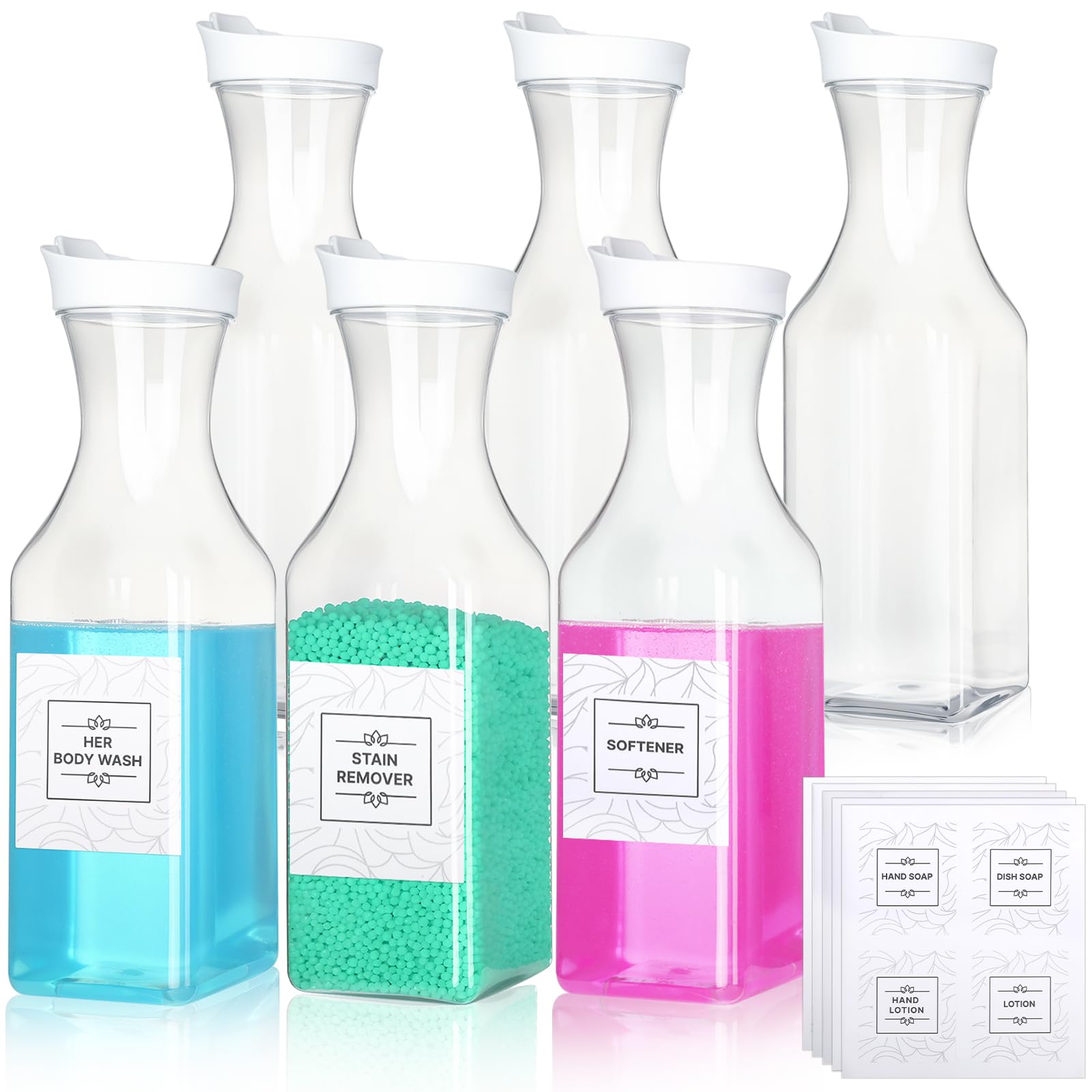 Flacon détergent à lessive liquide et poudre pour un rangement buanderie complet