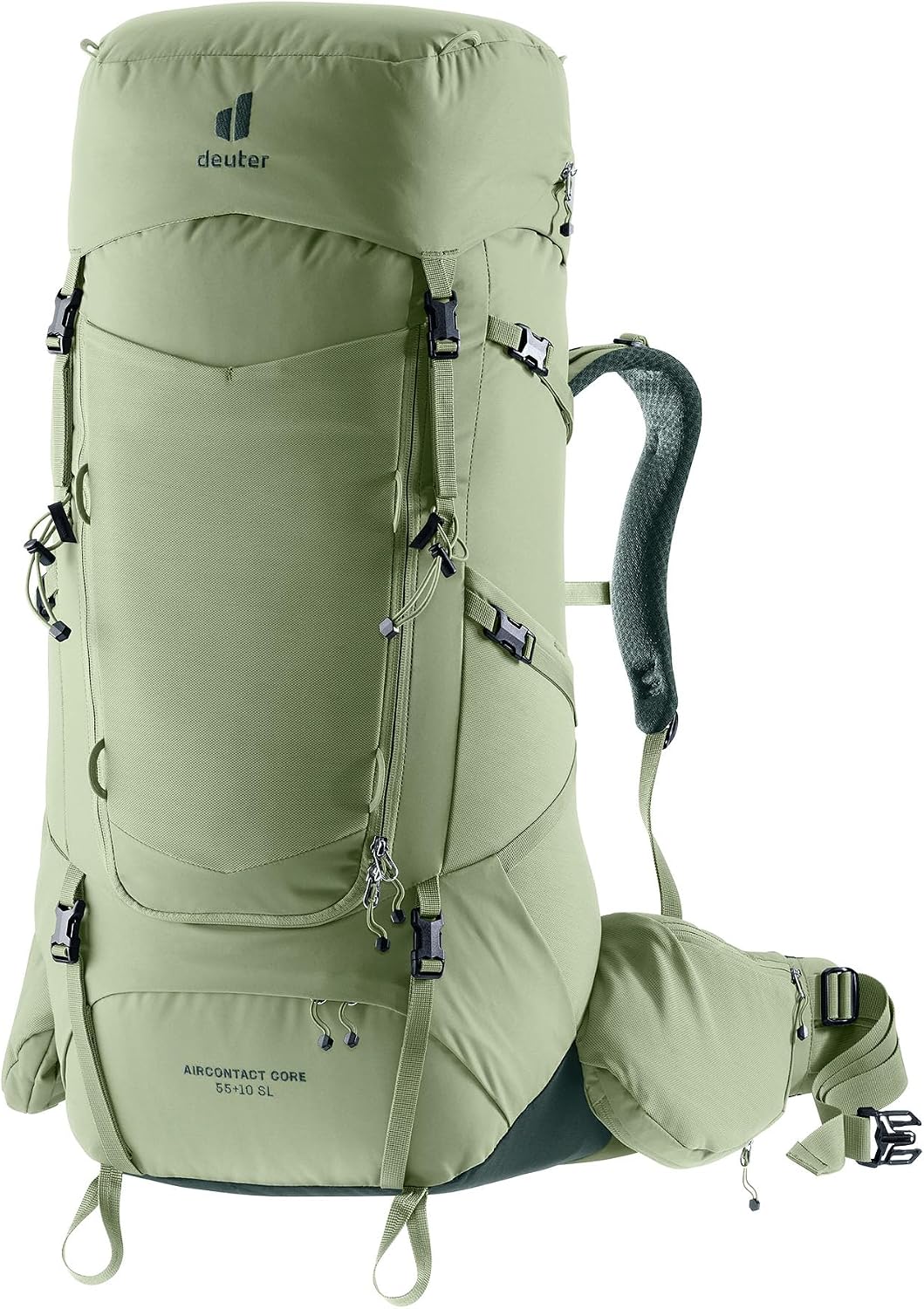 Deuter Women’s Aircontact Core 55 + 10L SL, Multi-Day Hike Backpacking - Grove-Ivy