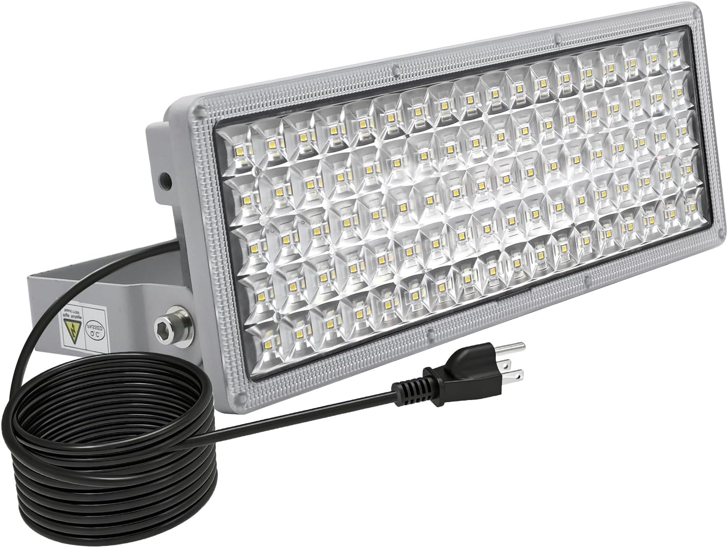 Kekeou LED Stadium Lights with Plug 100W Flood Light Outdoor IP67 Waterproof Arena Lights 14000LM 6500K Adjustable Lighting Angle LED Work Light Super Bright Field Lighting for Backyard Warehouse