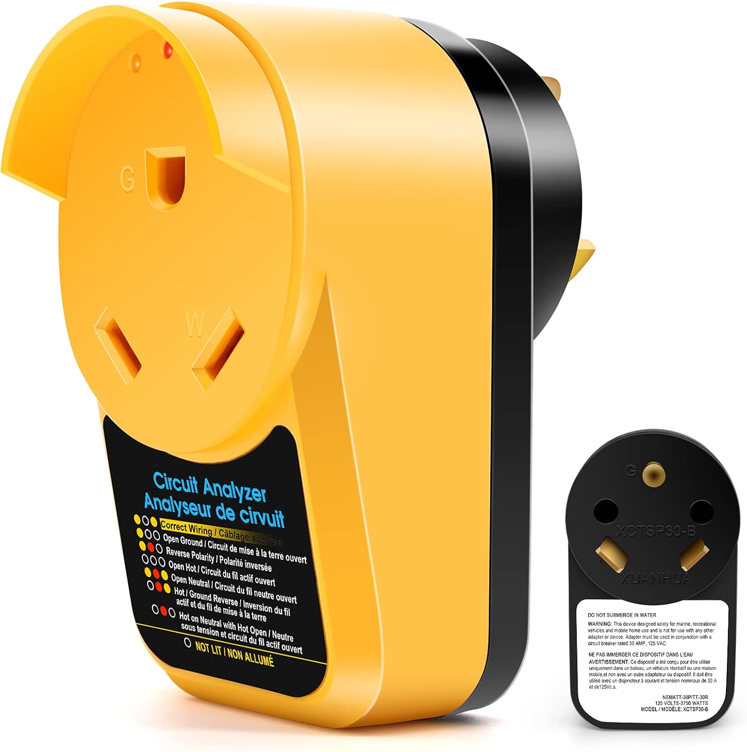 RV Surge Protector 30 Amp, Adapter Circuit Analyzer with