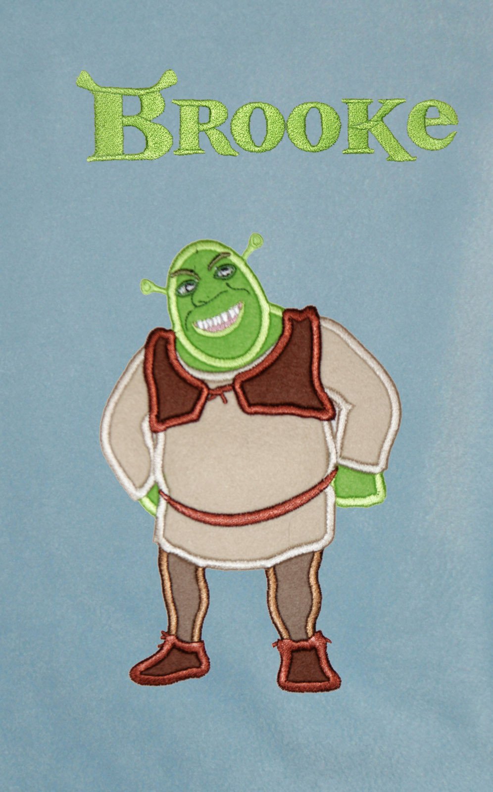 Oh Sew Simple OGRE PERSONALISED SUPER SOFT BABY BLANKET – ANY NAME CAN BE ADDED (Baby Blue)