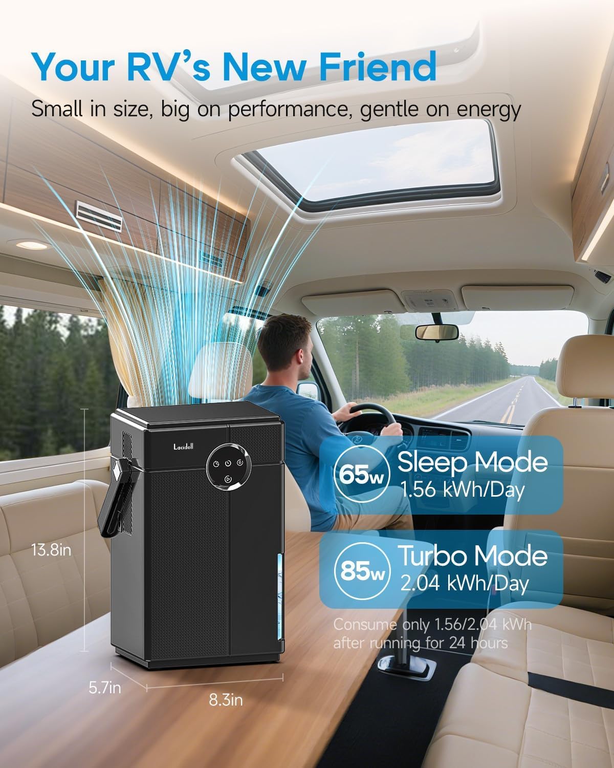 Small Dehumidifier with Drain Hose, Portable Dehumidifier for Bathroom, 118oz Dehumidifiers for Home 800 sq ft with 7 Colorful Light, Quiet Dehumidifiers for Bedroom RV Closet Basement