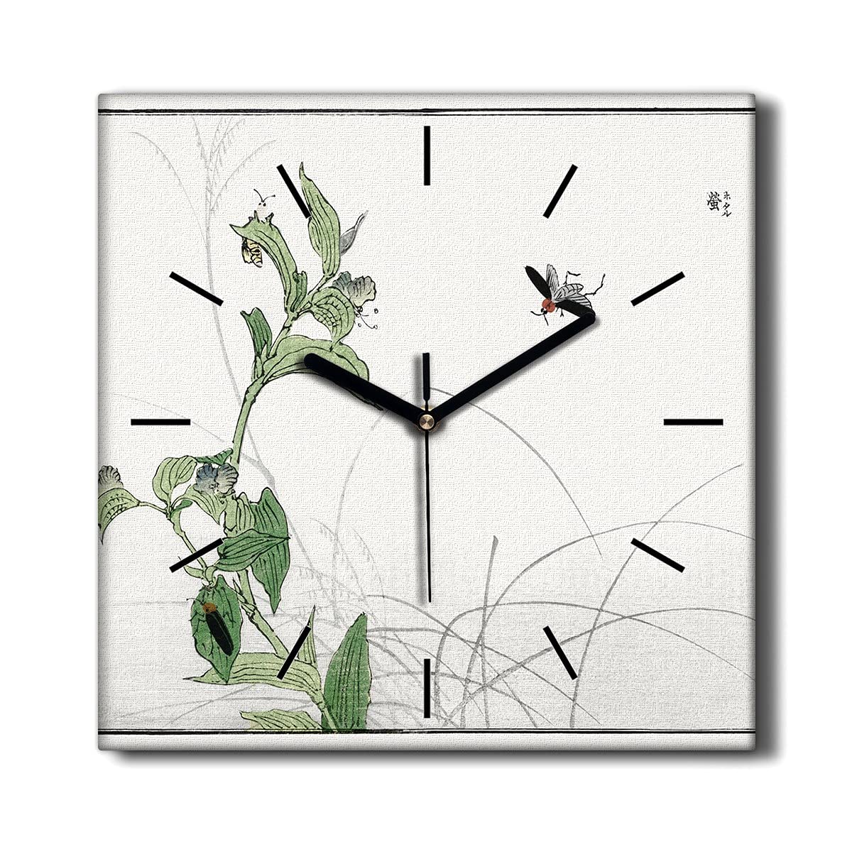 Horloge sur Toile sans tic-tac 30x30cm Décoration Murale silencieuse pour Bureau
