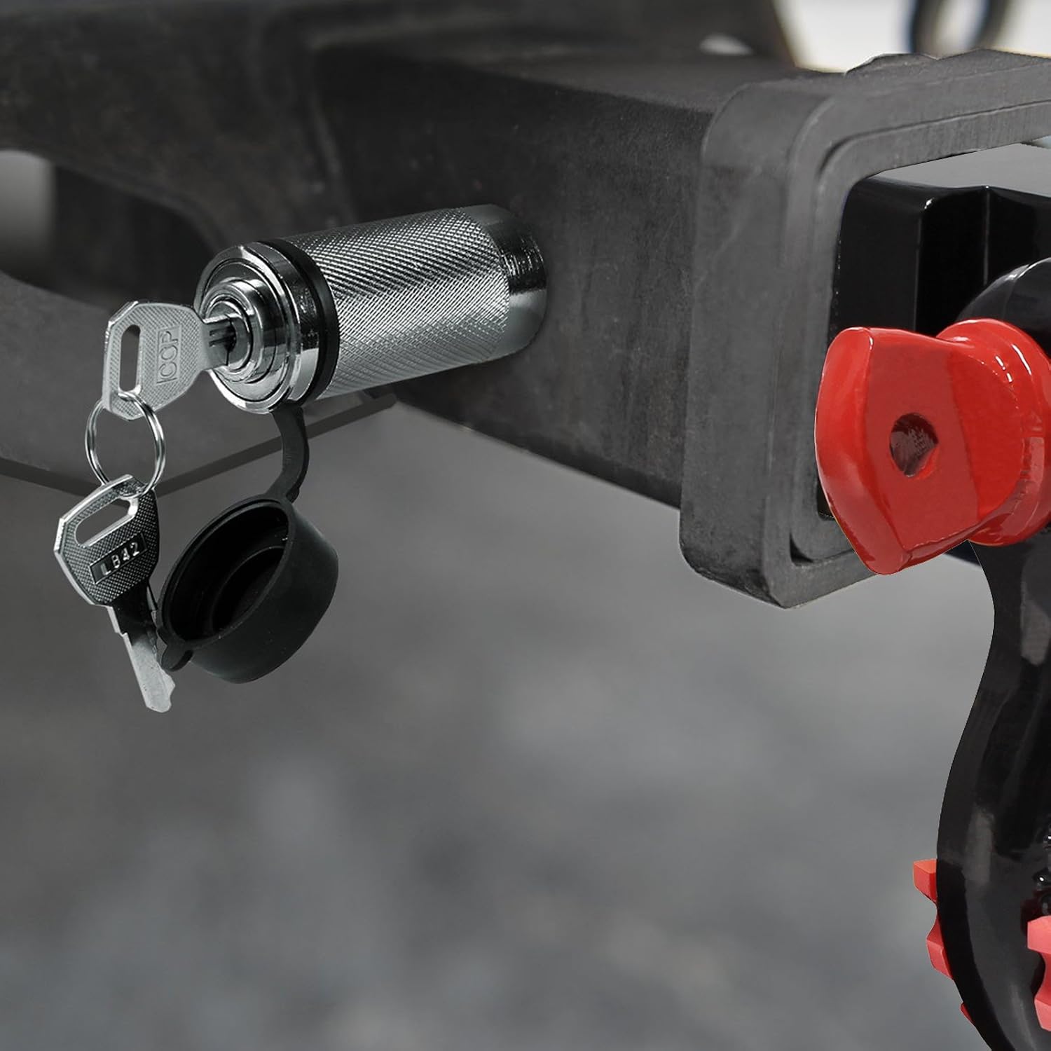 LIBERRWAY Hitch Pin Lock Hitch Lock 5/8" Trailer Lock Trailer Hitch Pins Lock Receiver Lock with Silicone Protective Cap