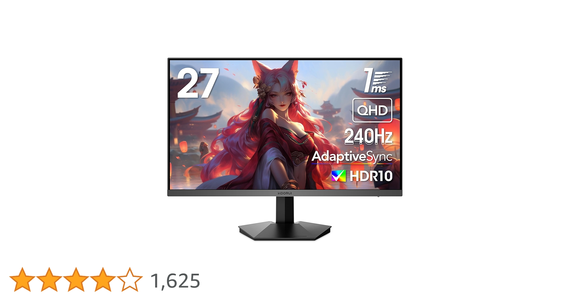 Amazon.co.jp: KOORUI ゲーミングモニター 240Hz 27インチ WQHD 1ms Amazon.co.jp: KOORUI ゲーミングモニター 240Hz 27インチ WQHD 1ms