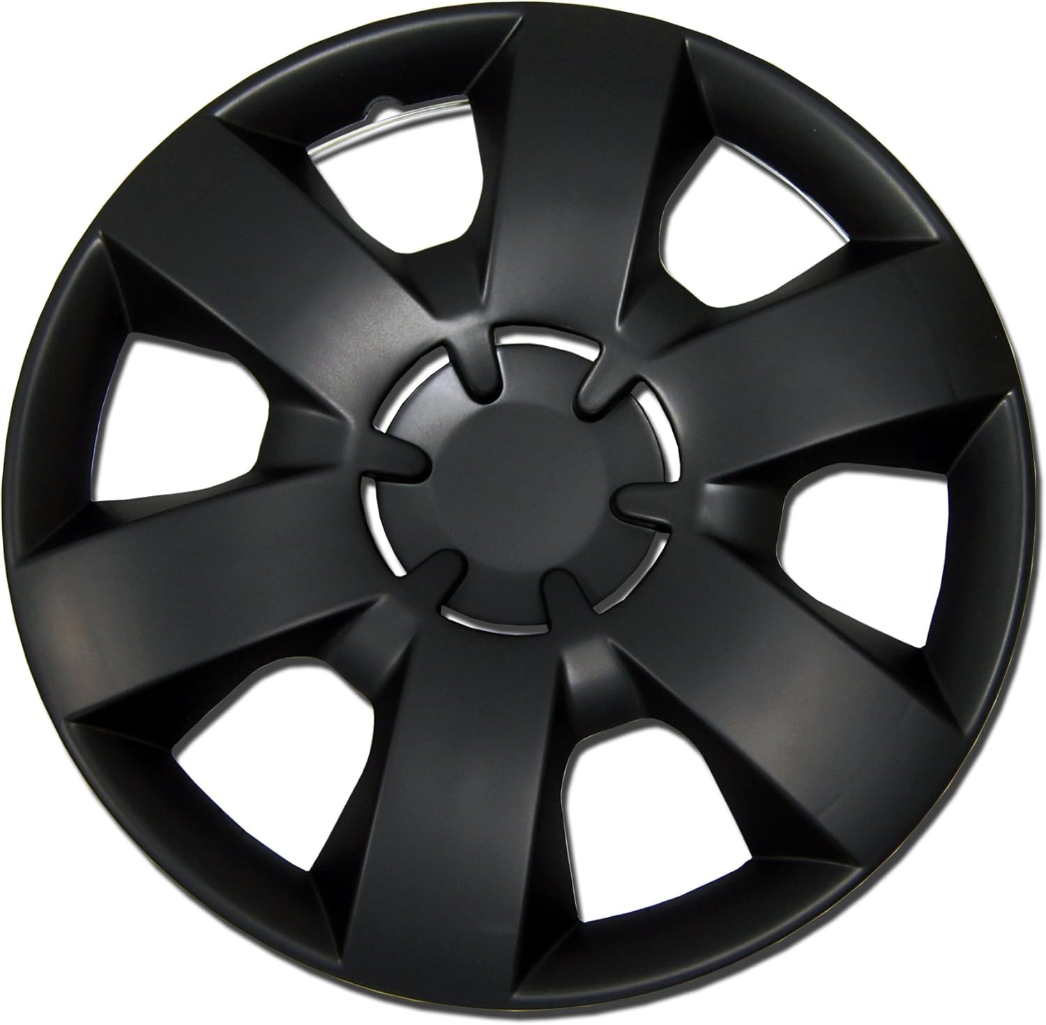 Tuningpros WC1P-14-226-B - Pack of 1 Hubcap (1 Piece) - 14-Inches Style Snap-On (Pop-On) Type Matte Black Wheel Covers Hub-caps