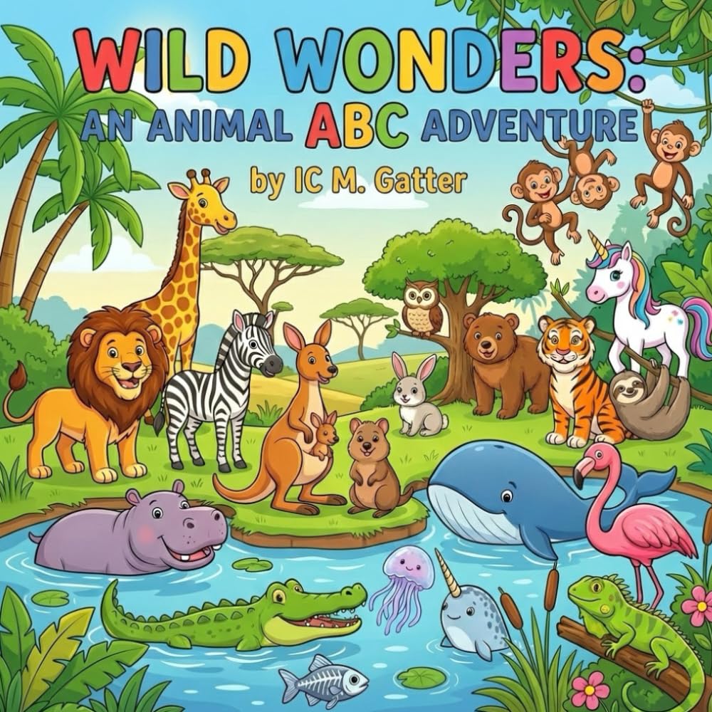 Wild Wonders: An Animal ABC Adventure: A Creative A-Z Coloring Journey with Color Reference Guides for Kids