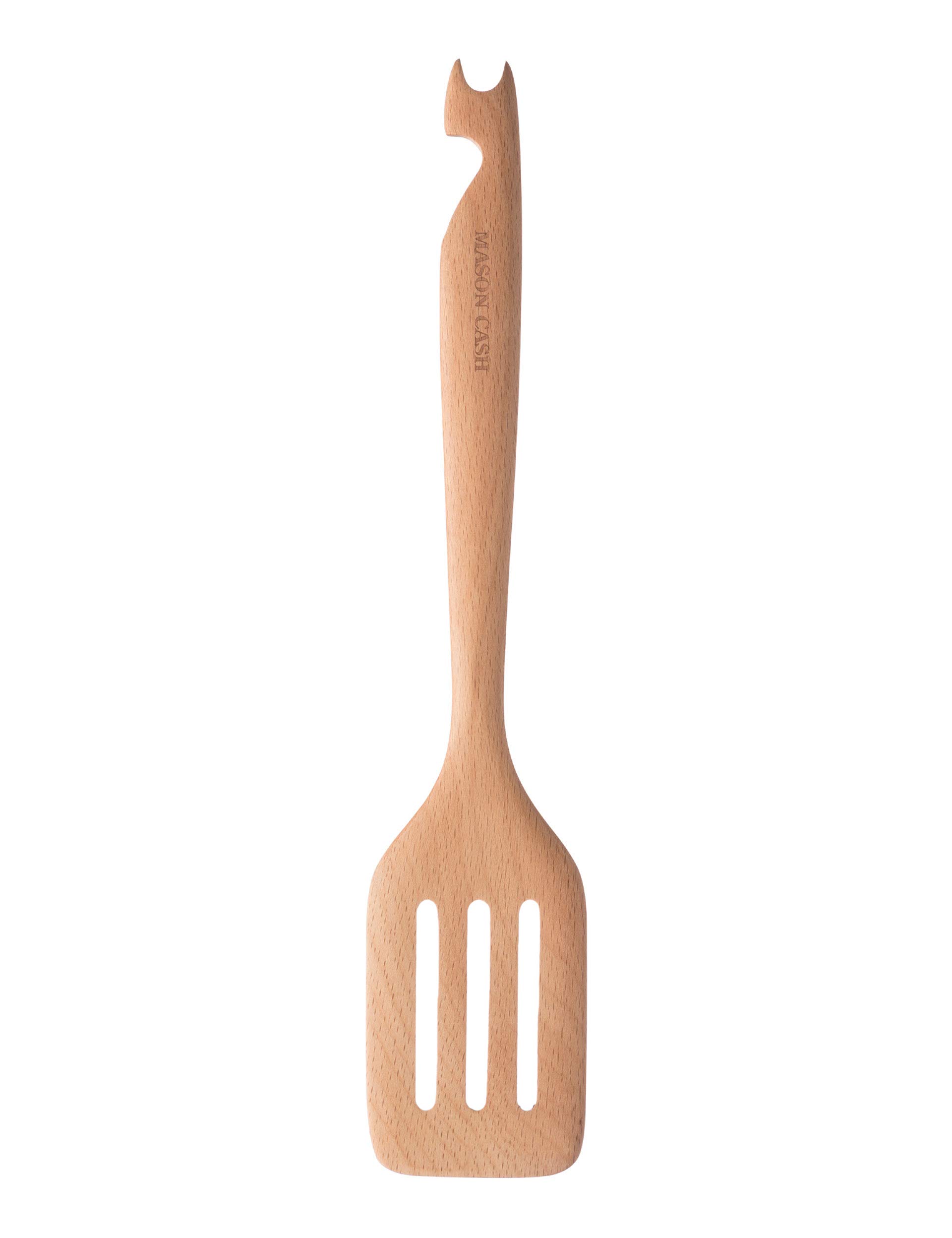 Marks & Spencer T342007B Slotted Turner, Wood- H 2.4 cm x W 6.4 cm x L 32.8 cm