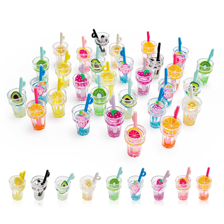 Amazon.co.jp: ミニチュアフードドリンク 30個 1:12 ミニチュア