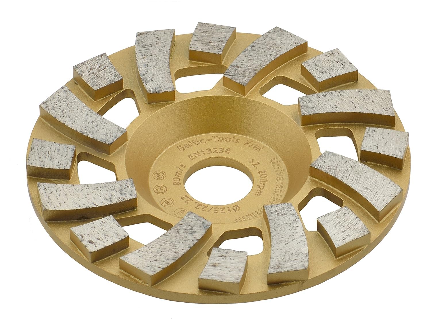 TRONGAARD PREMIUM Diamant Schleifteller/Schleiftopf 125mm / 22,23mm / 19mm Bi-Turbo Segmentierung