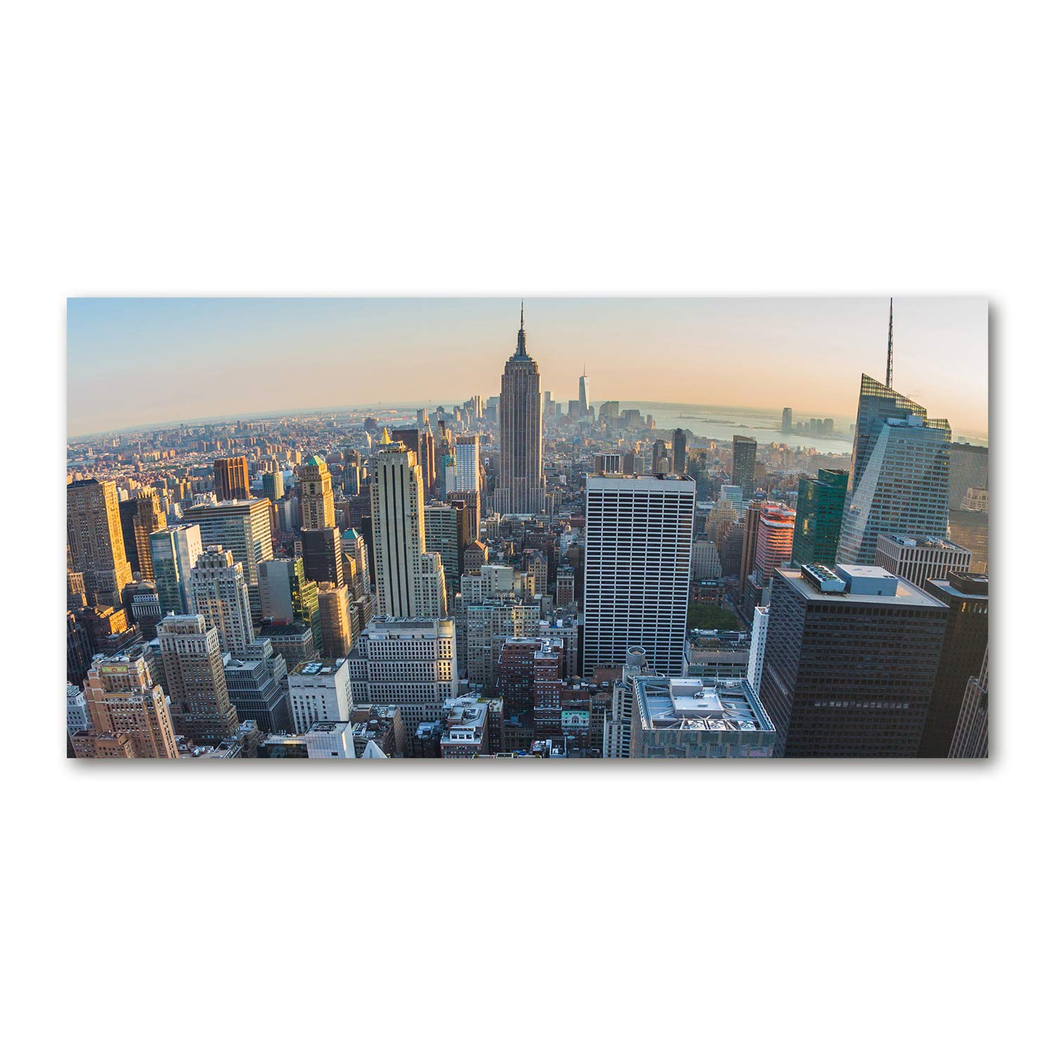 Image tableau photo verre 120x60 cm Manhattan architecture luxe
