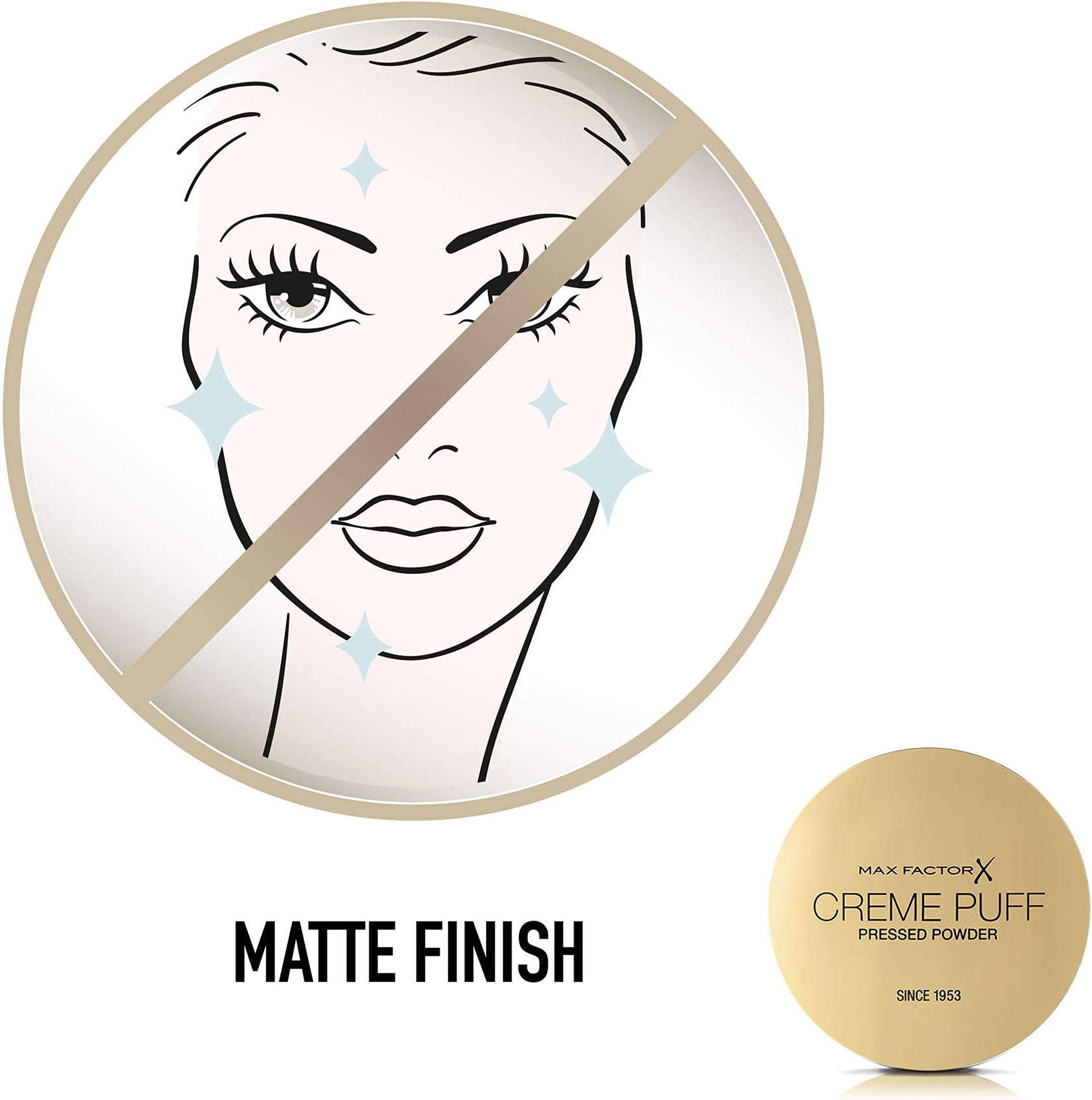 Max Factor Creme Puff, Pressed Compact Powder, 05 Translucent, 21 g