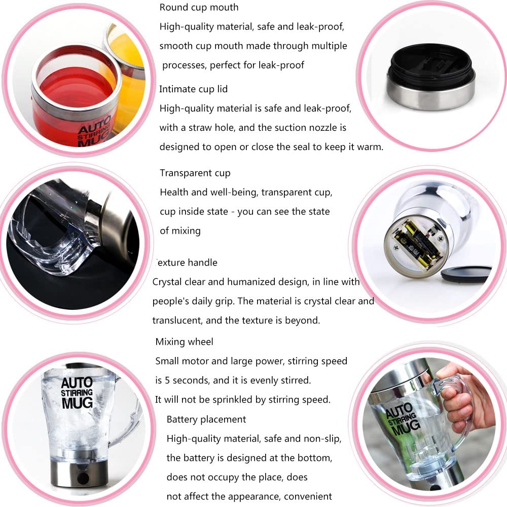 2 Pezzi Shaker Proteico Elettrico Coppa Shaker Tornado Per Costruzione Muscolare, Perdita Di Peso ​E ​Il ​Fitness Per Proteine ​​E Polvere Dietetica Shake Senza Grumi Batteria Caricata Senza BPA 350ML