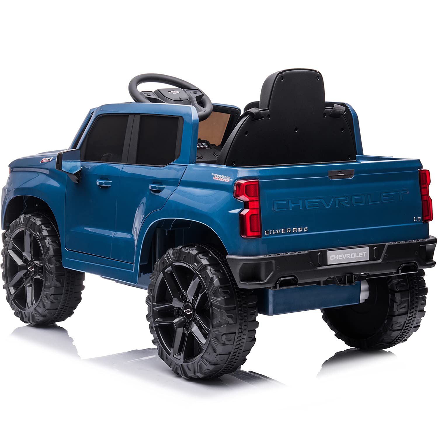 Little Brown Box 12V Licenced Chevy Silverado Ride On Truck for Kids to