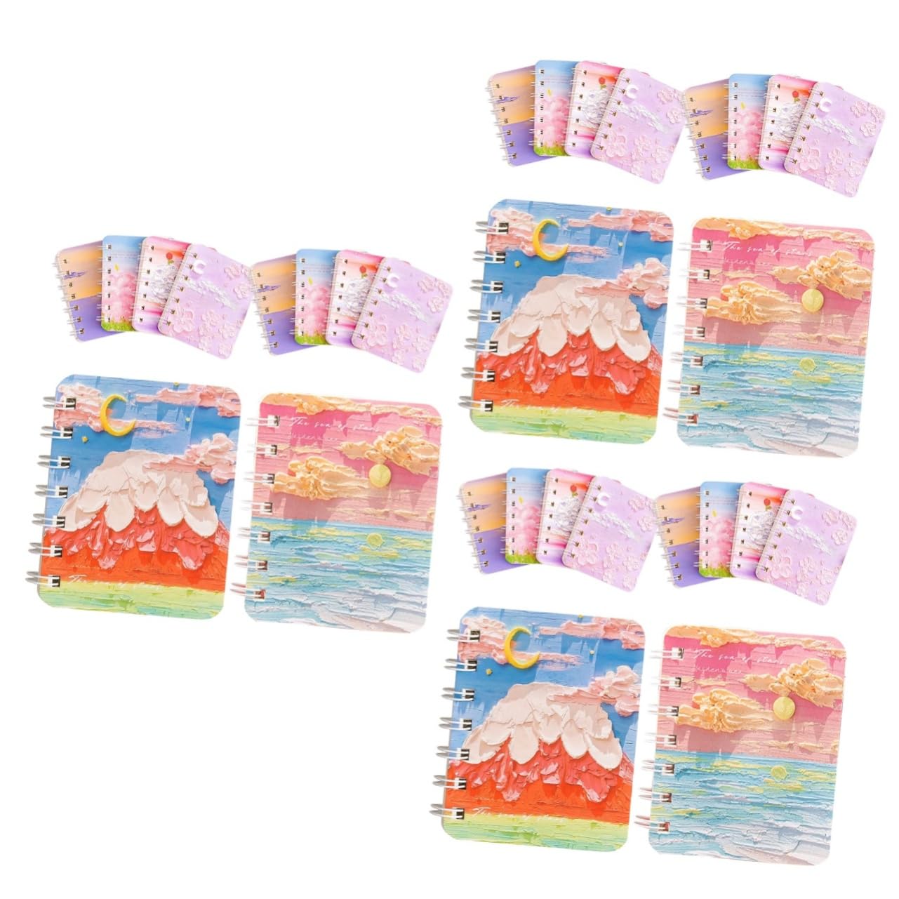 EXCEART 3 Pièces 10 Carnet De Croquis à Spirale Cahiers à Spirales Cahier D'écolier Mini-blocs-notes à e Trousse De Journal à Grille De Points De Campus Papier