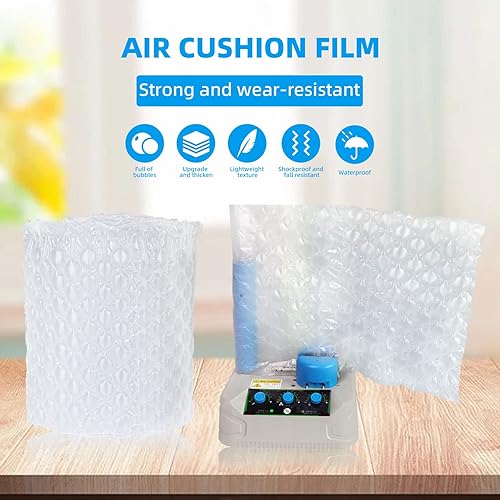 Miniatura 4 de Película de cojín de aire T-001 656FT 4 x 8 pulgadas, rollo de aire para proteger productos frágiles para el transporte, material de embalaje para