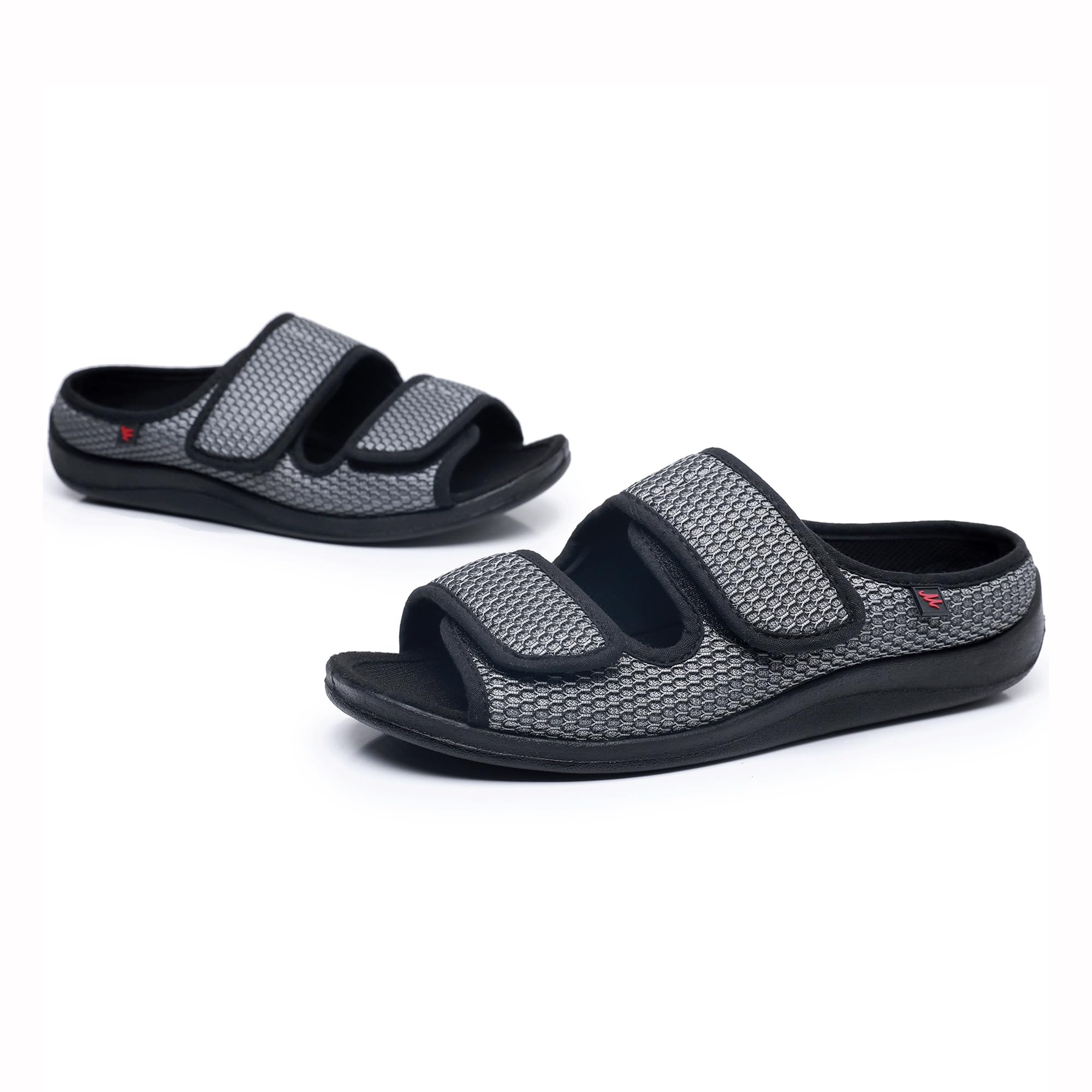 Sandalias Hombre Mujer Zapatillas de Estar por casa Zapatos Diabéticos Antideslizante Zapatillas Ortopédica para Ensanchar Respirable Ajustable Artritis Edema Zapatos Hinchados