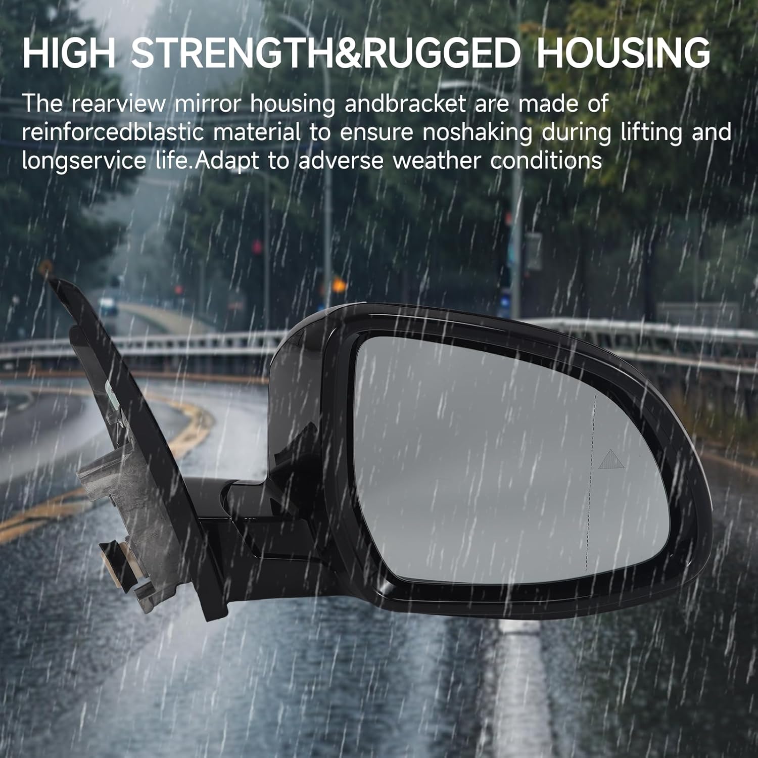 Passenger Side View Mirror Assembly Compatible with BMW X3 G01 G08 2018 2019 2020 2021 2022 2023 2.0L 3.0L w/Blind Spot Turn Signal Heated Power Foldable Black 51168491670