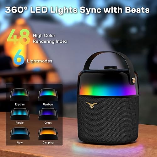 Miniatura 5 de Máquina de karaoke para adultos y niños, altavoz Bluetooth portátil de 80 W con dos micrófonos inalámbricos, sistema PA con ajuste de graves/agudos,