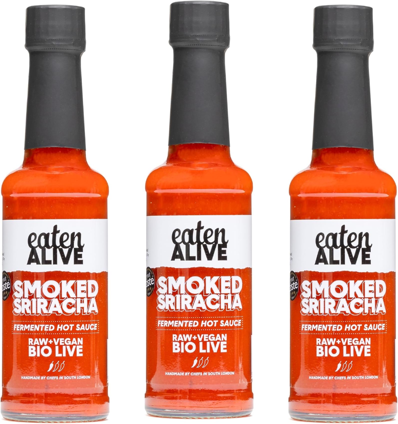 Smoked Sriracha Fermented Hot Sauce 150ml (Pack of 3) Award Winning